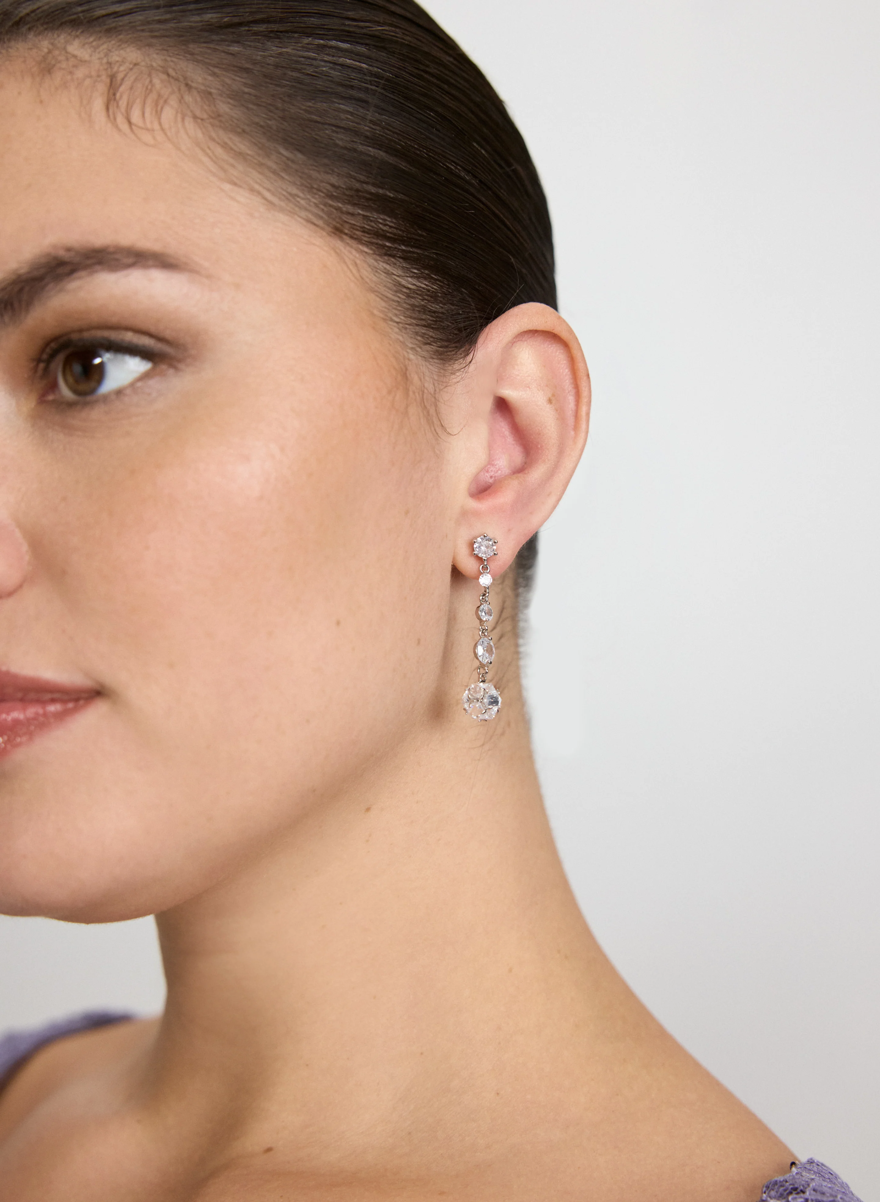 Tiered Stone Earrings - Image 3