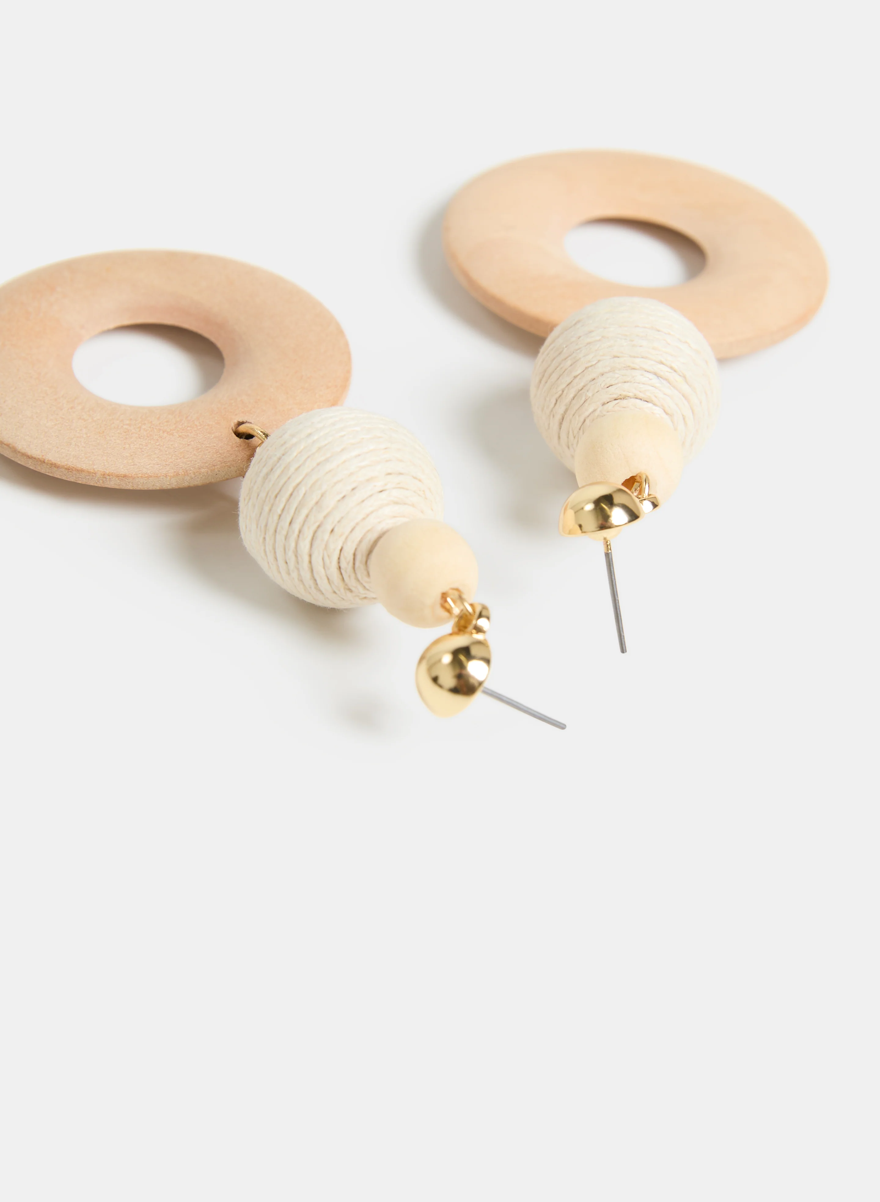 Tiered Wood Earrings - Image 3