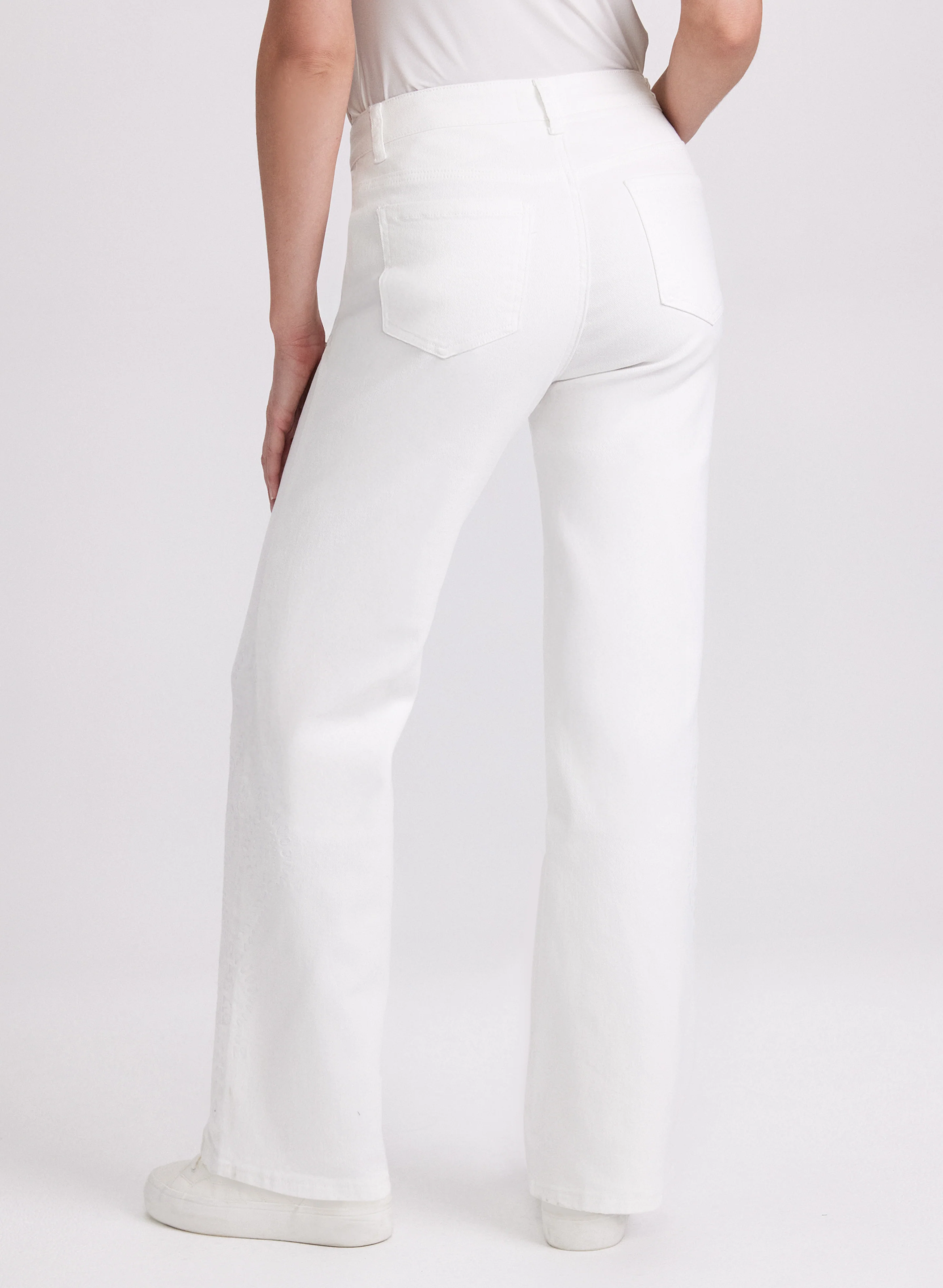 Tonal Embroidered Straight-Leg Jeans - Image 4