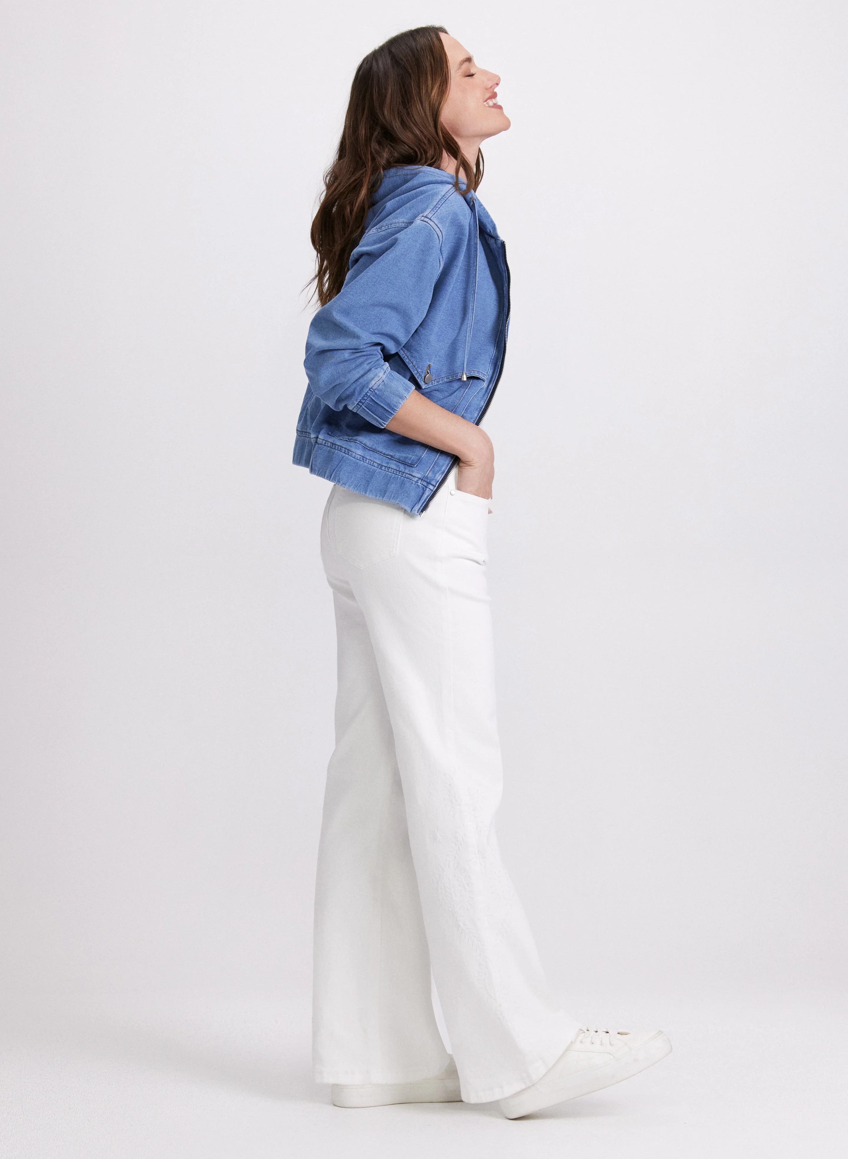 Tonal Embroidered Straight-Leg Jeans - Image 6