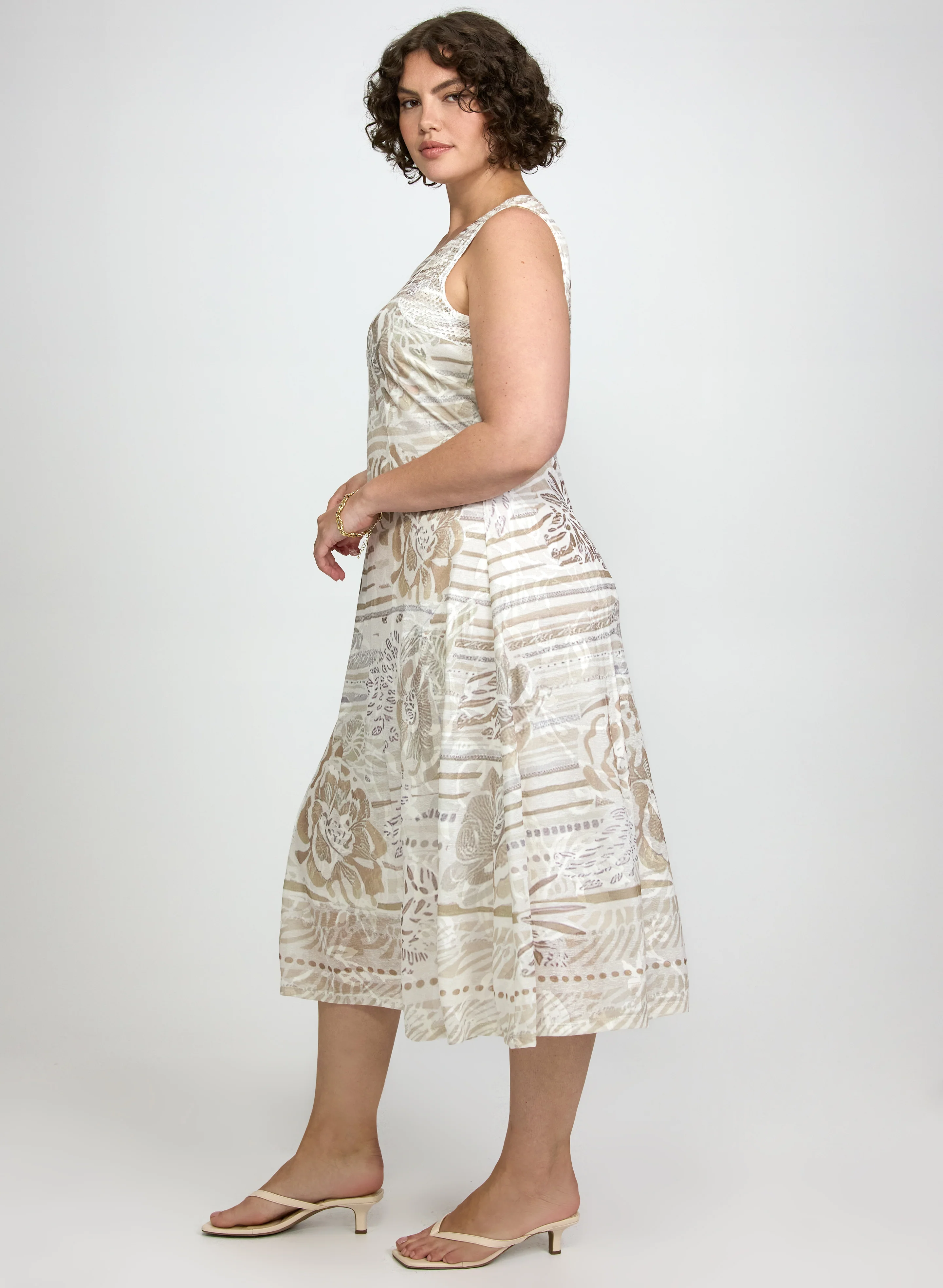 Tonal Printed Dress - Image 2