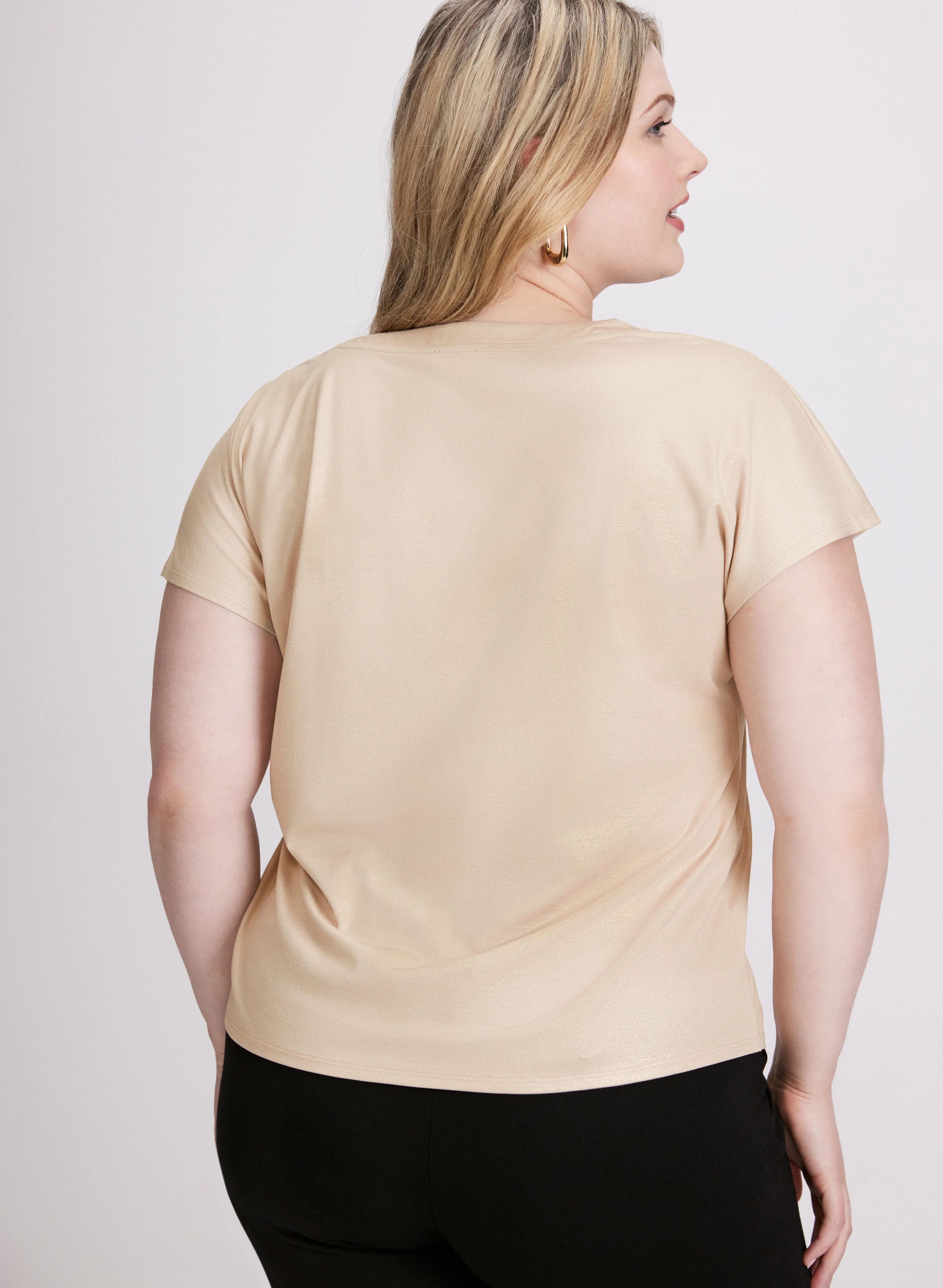 Tonal Rhinestone Embellished T-Shirt - Image 4