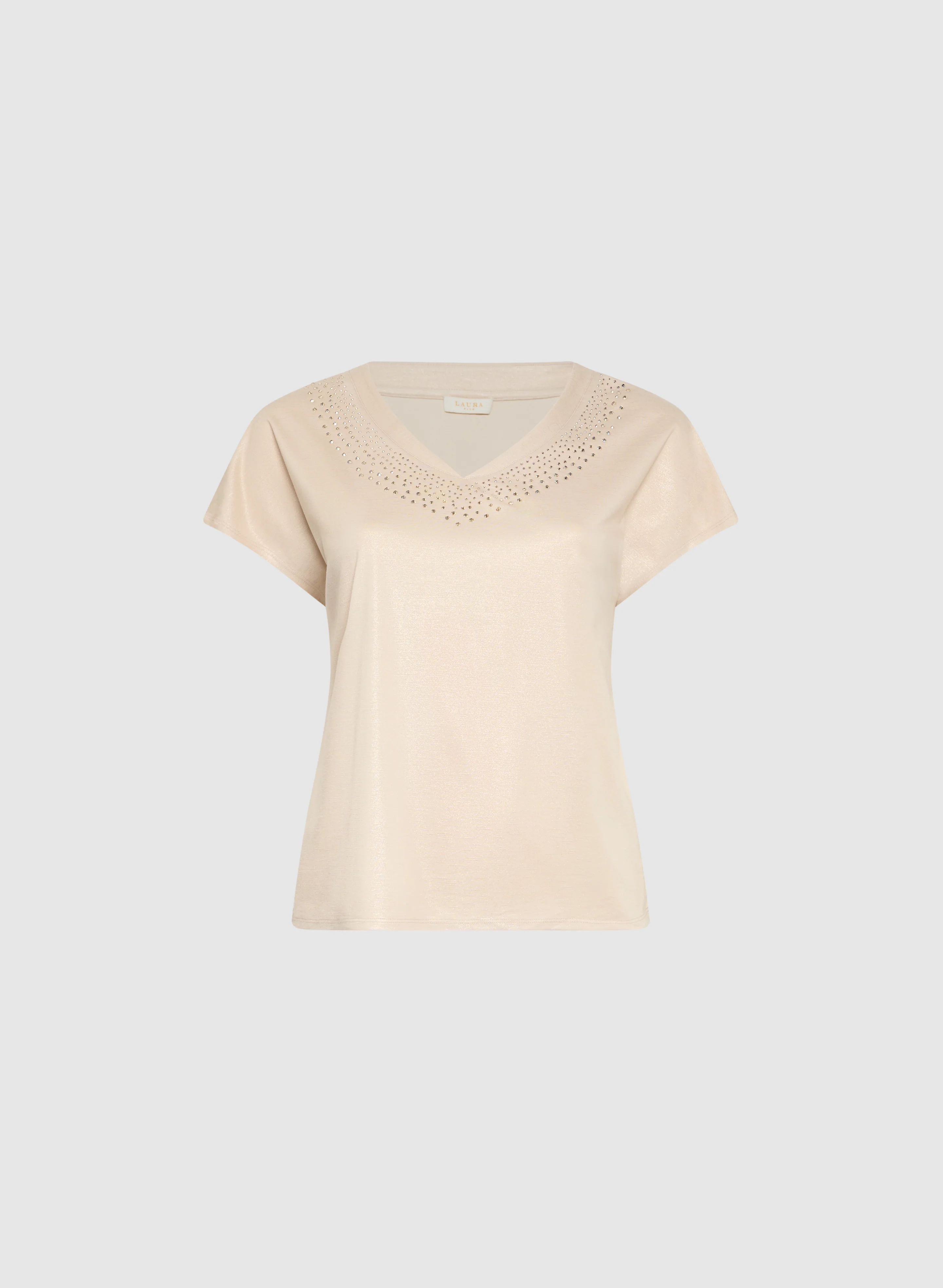 Tonal Rhinestone Embellished T-Shirt - Image 6
