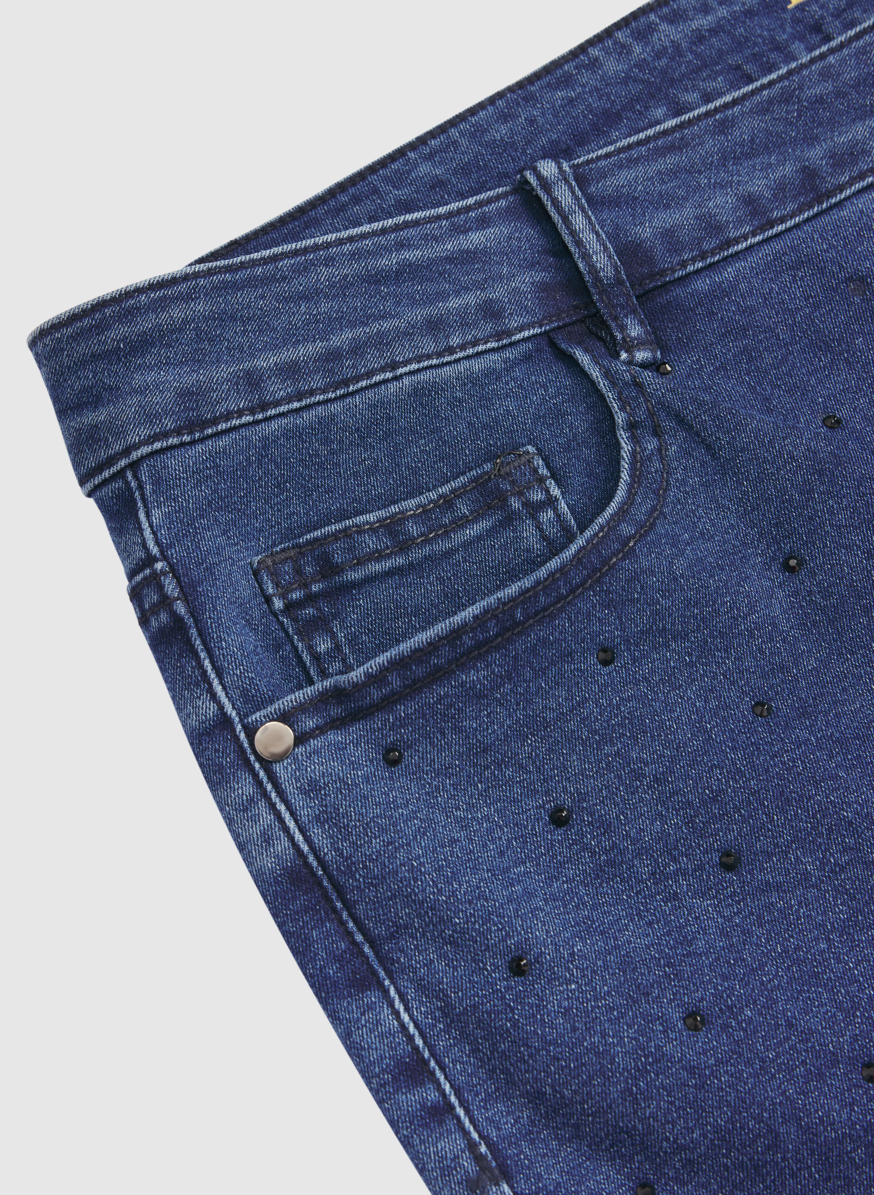 Tonal Stone Embellished Jeans - Image 7