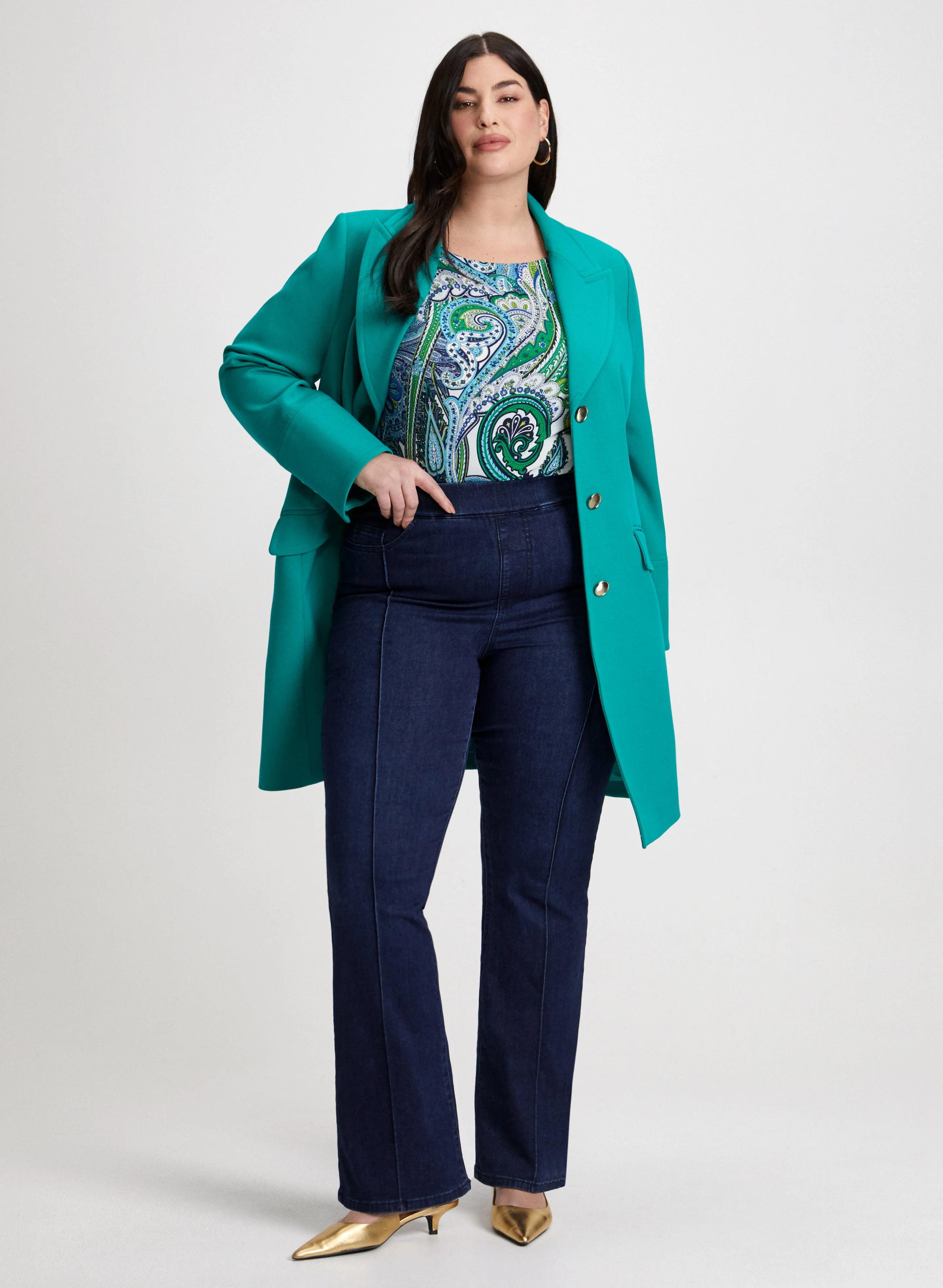 Tricotine Jacket & Bootcut Jeans