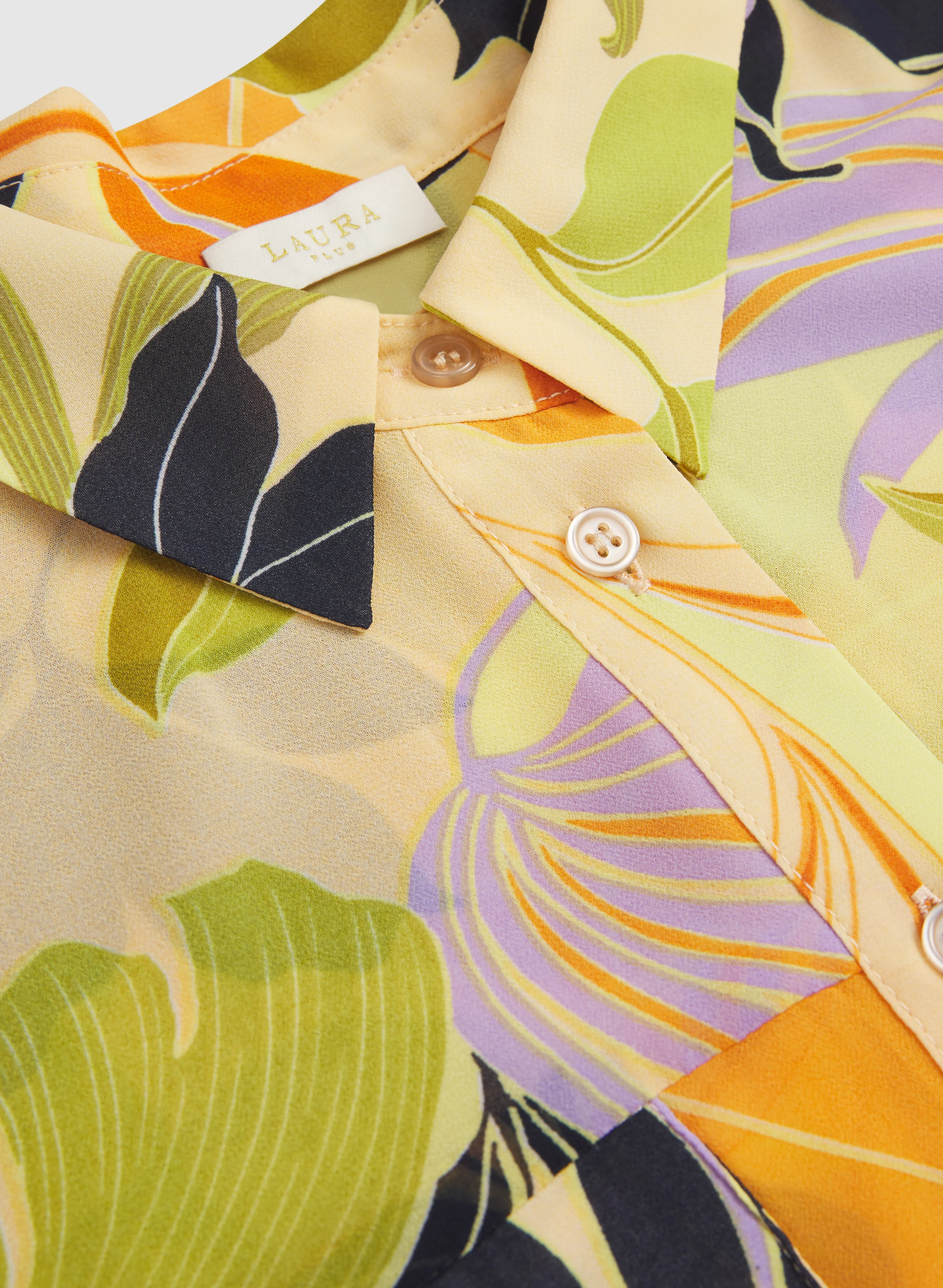 Tropical Chiffon Blouse - Image 9