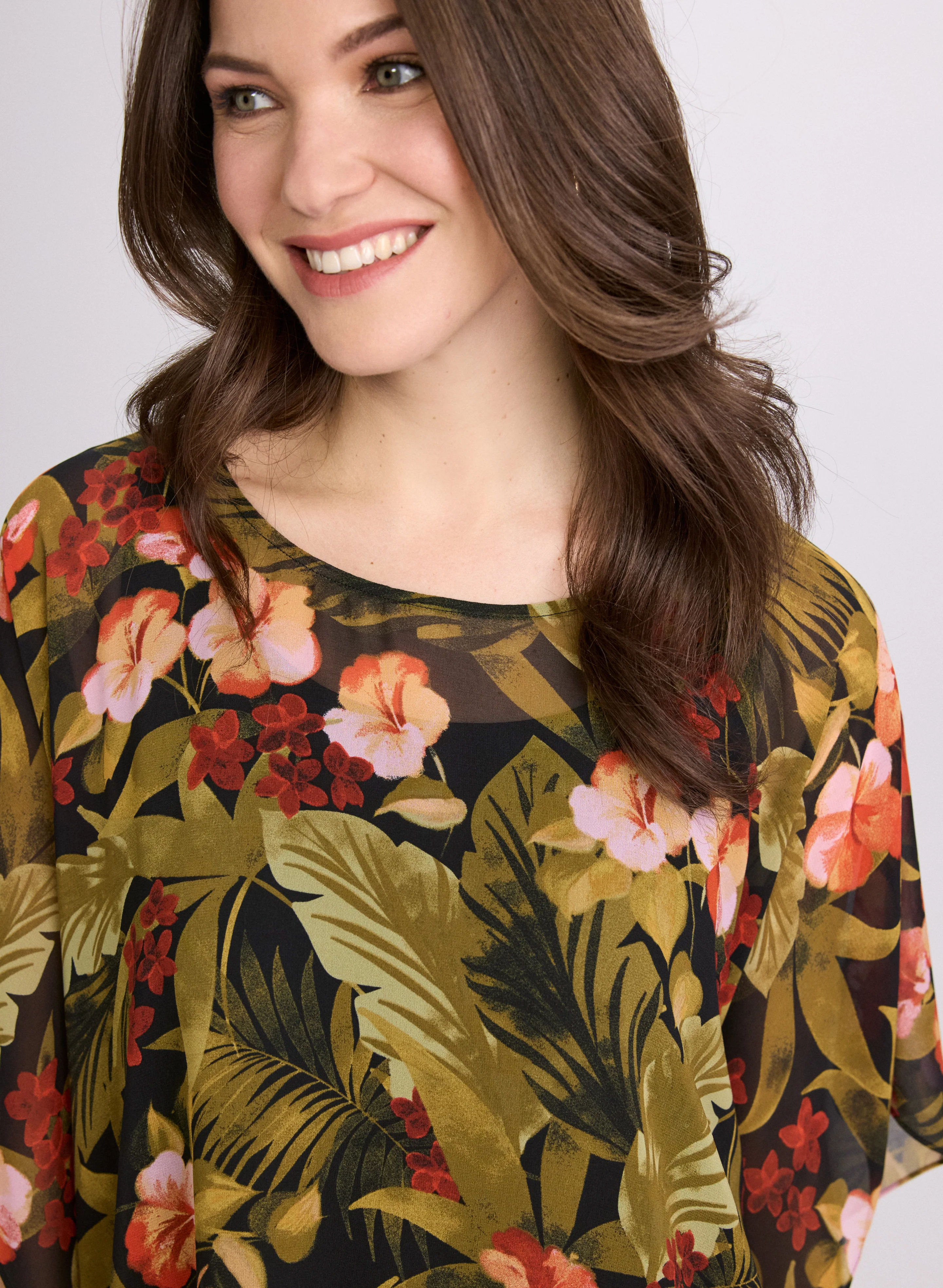 Tropical Print Blouse - Image 2