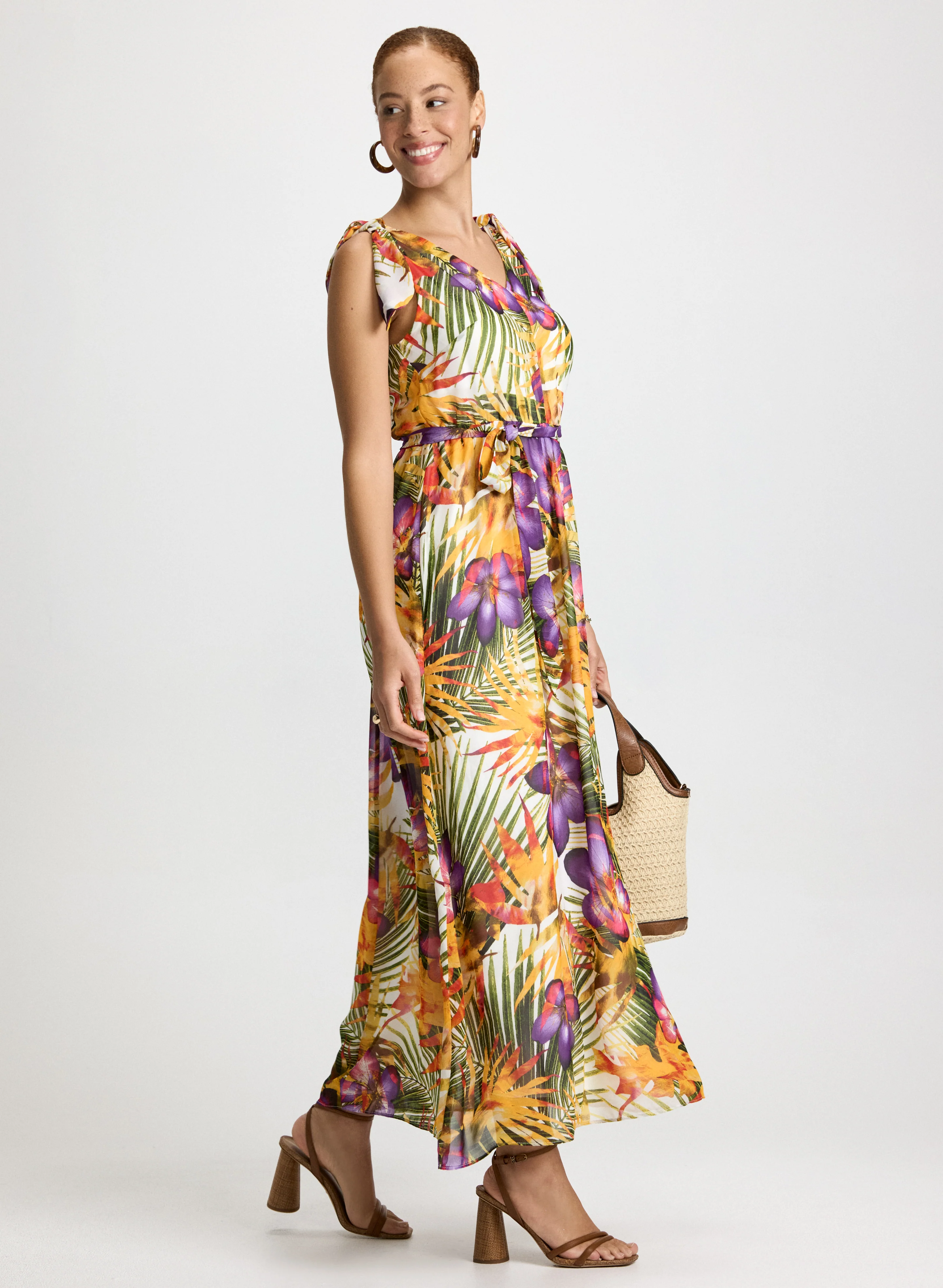 Tropical Print Maxi Dress - Image 2