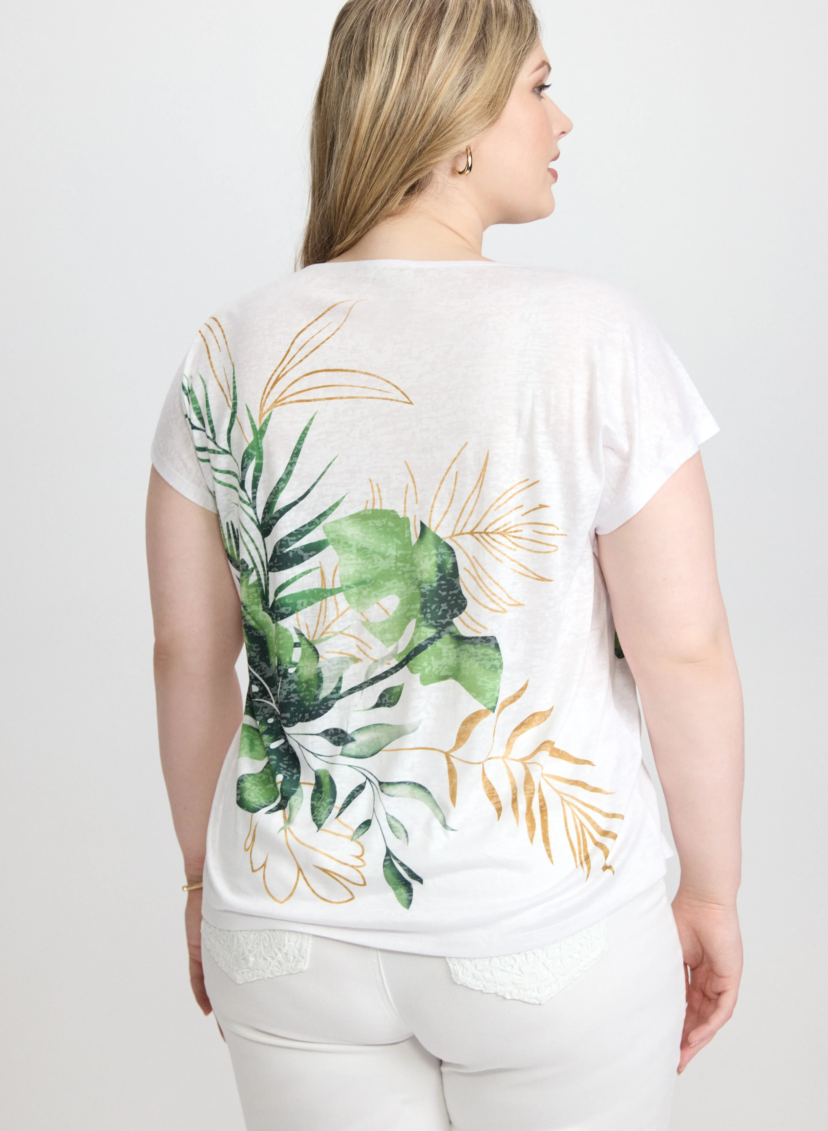 Tropical Print T-Shirt - Image 4