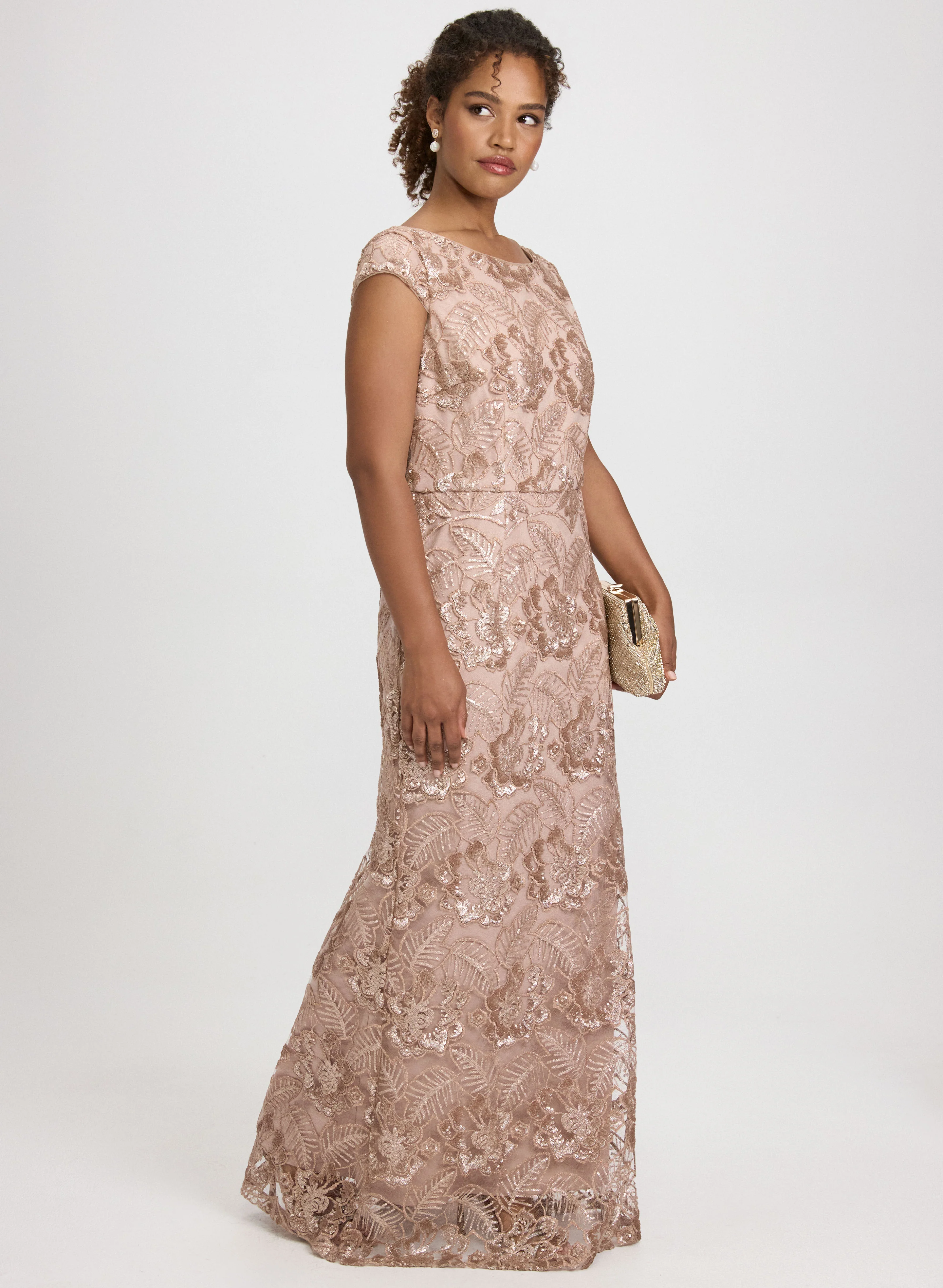 Alex Evenings - Tulle Sequin Floral Dress - Image 2