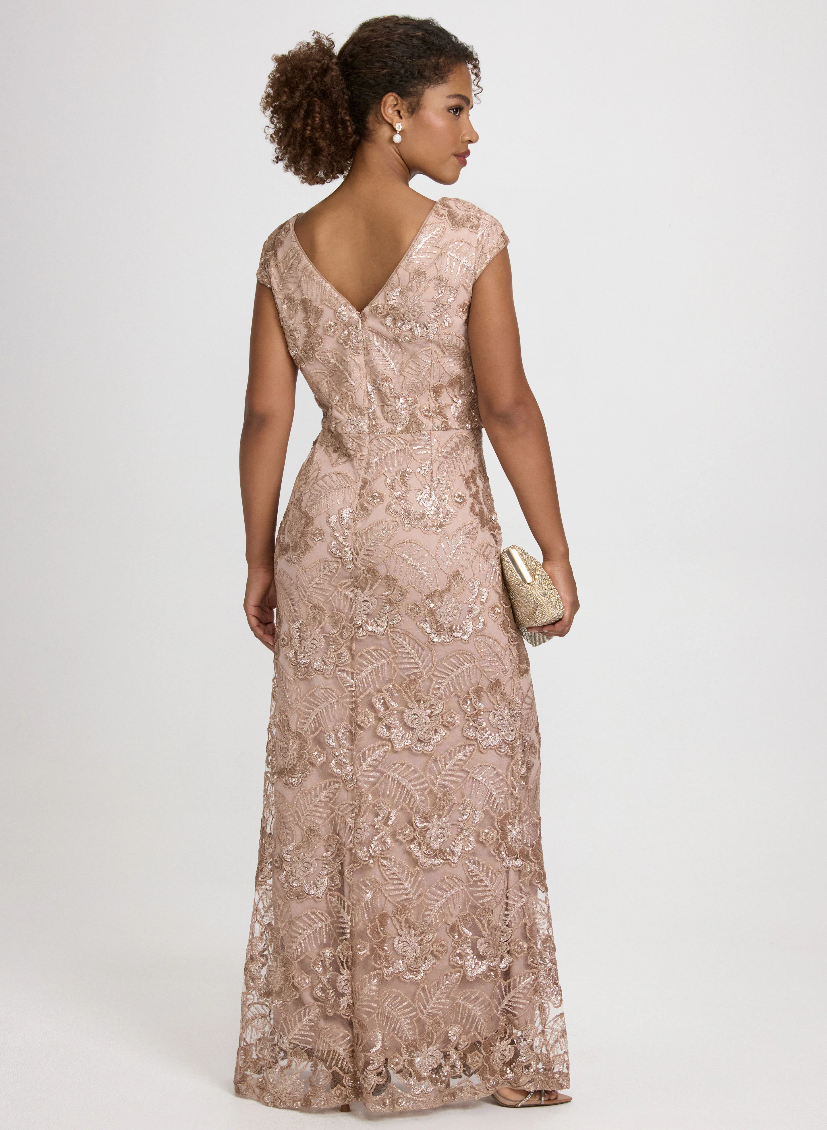 Alex Evenings - Tulle Sequin Floral Dress - Image 4