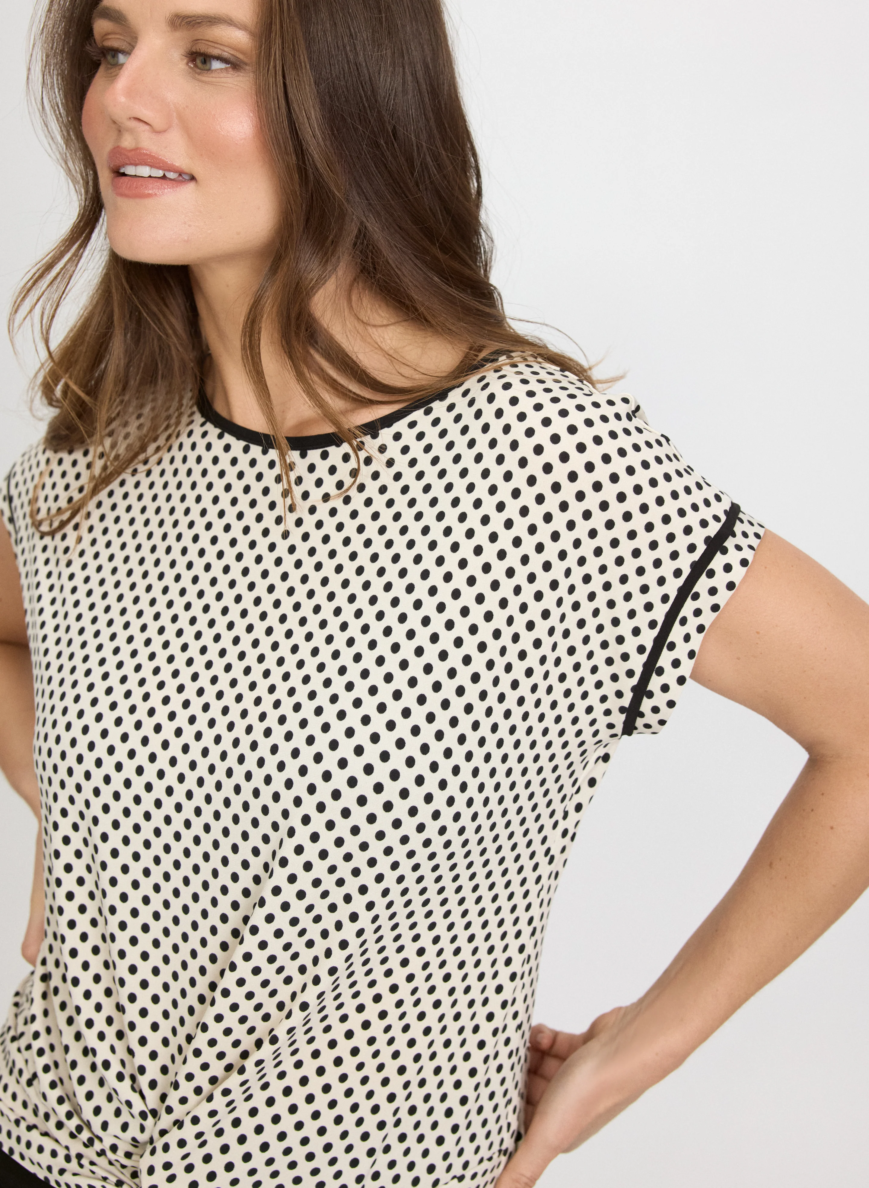 Twist Detail Polka Dot Top - Image 5