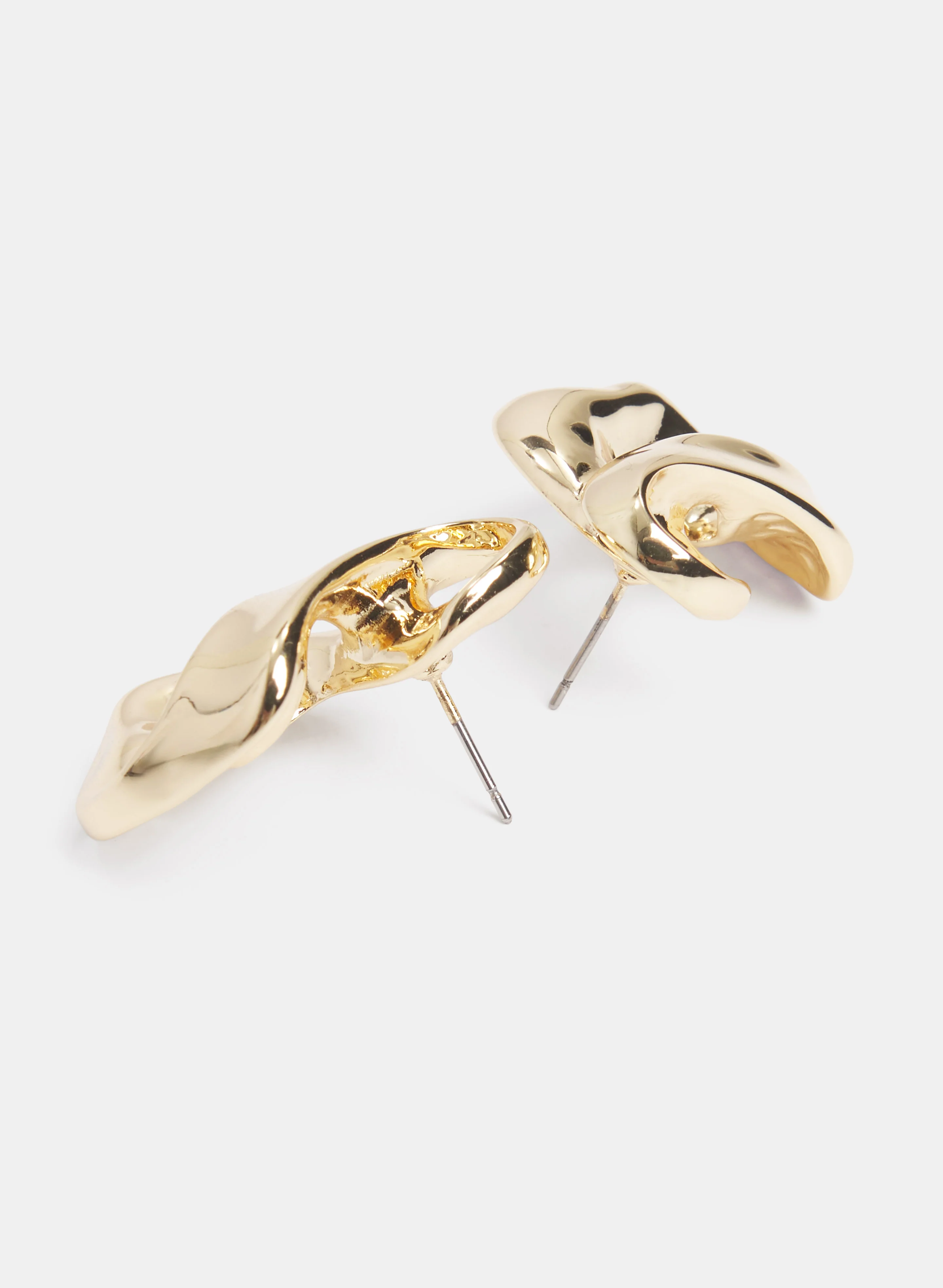 Twisted Irregular Hoop Earrings - Image 3