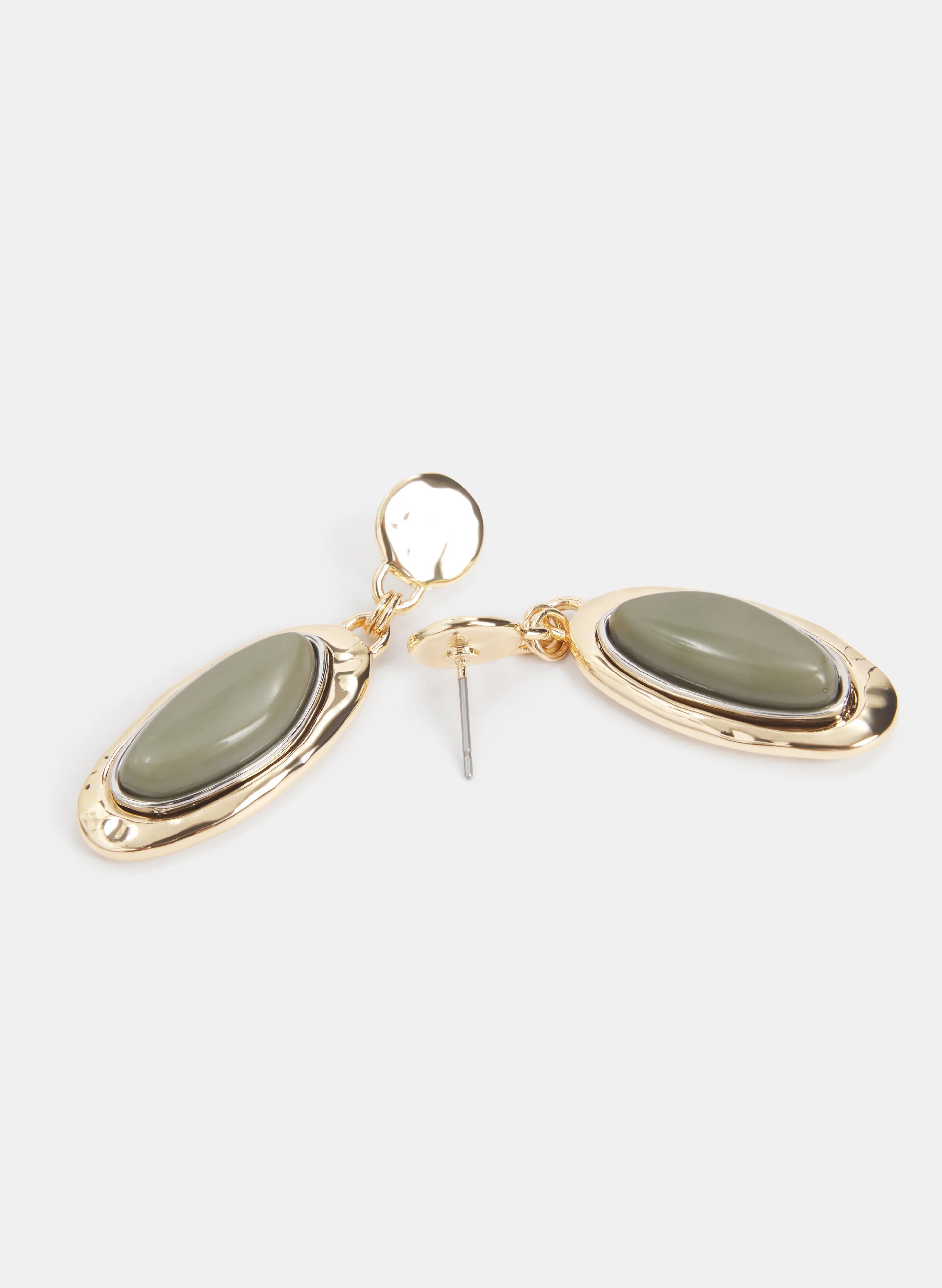 Two-Tone Drop Earrings - Image 2