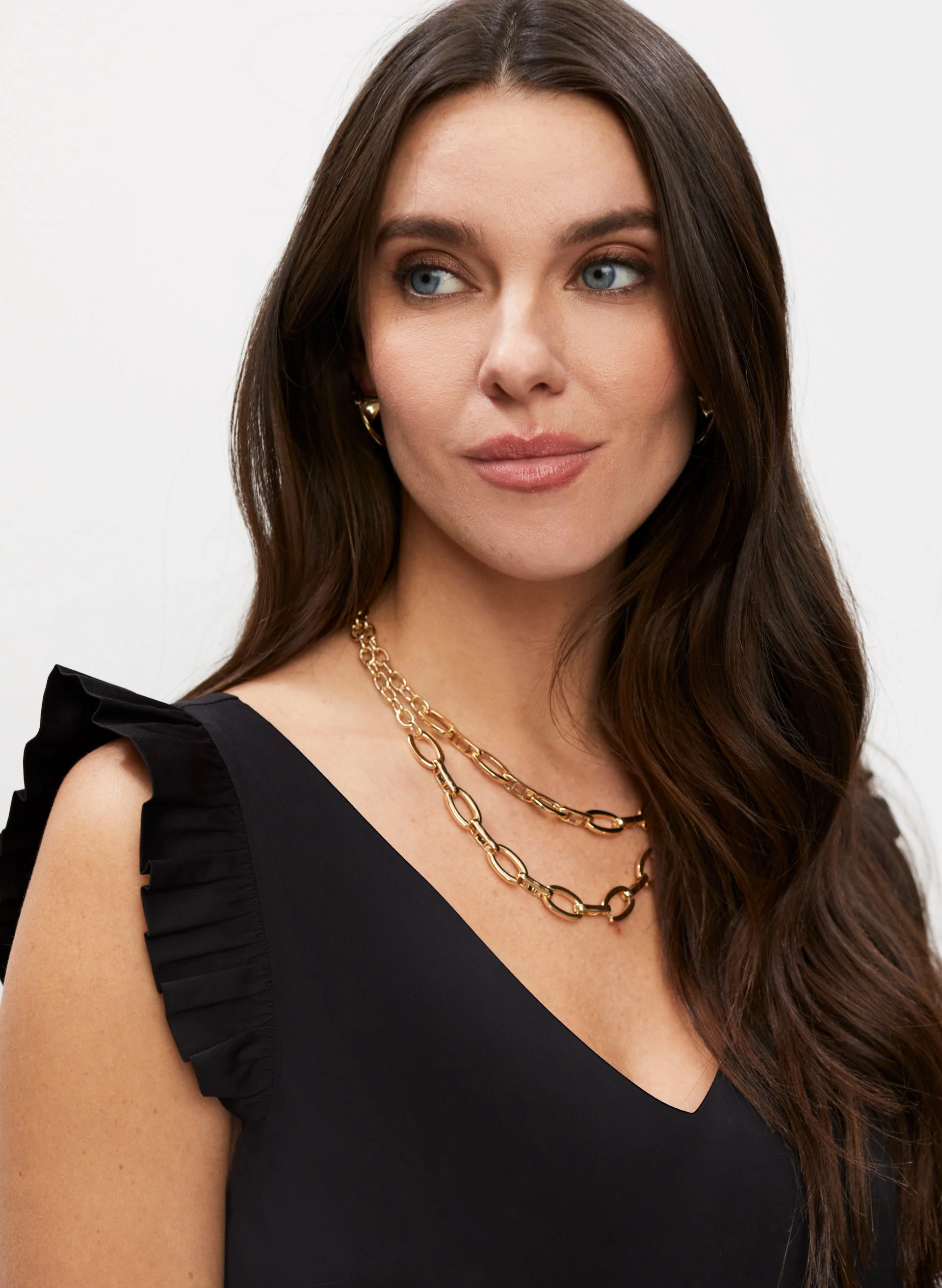V-Neck Ruffle Sleeve Dress - Image 5