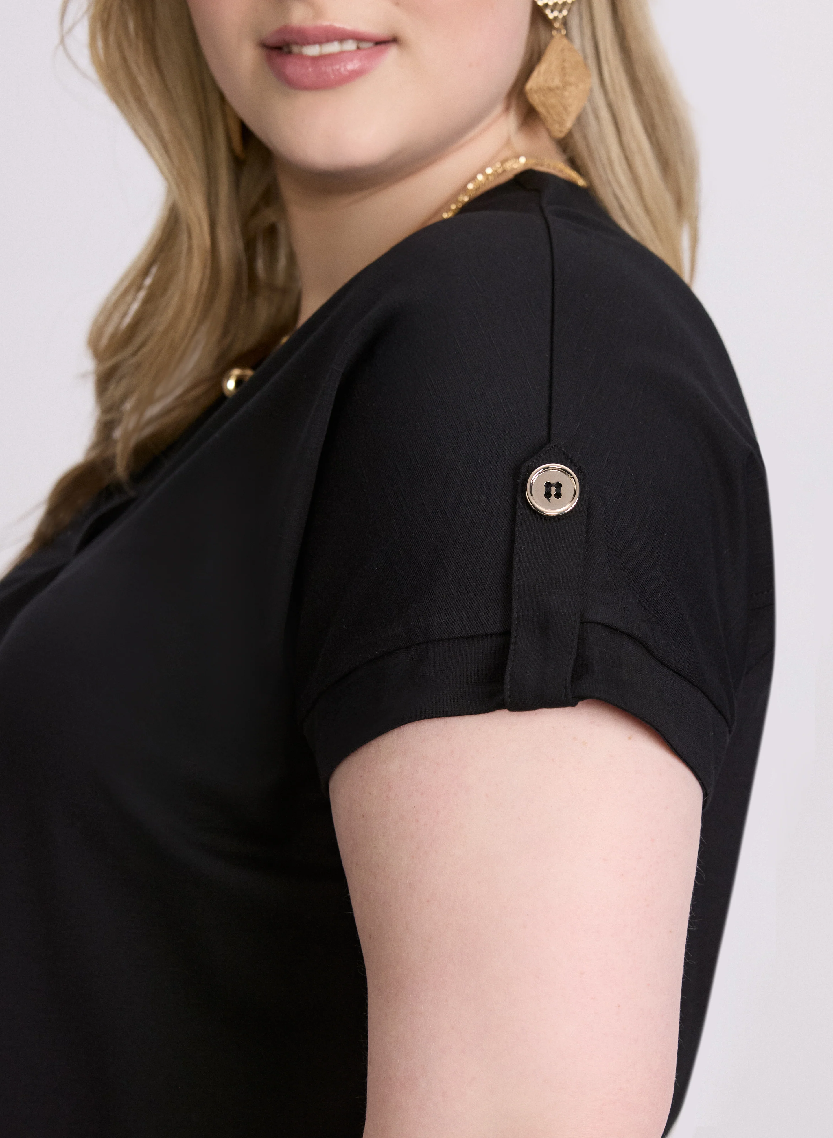 V-Neck Slub T-Shirt - Image 3