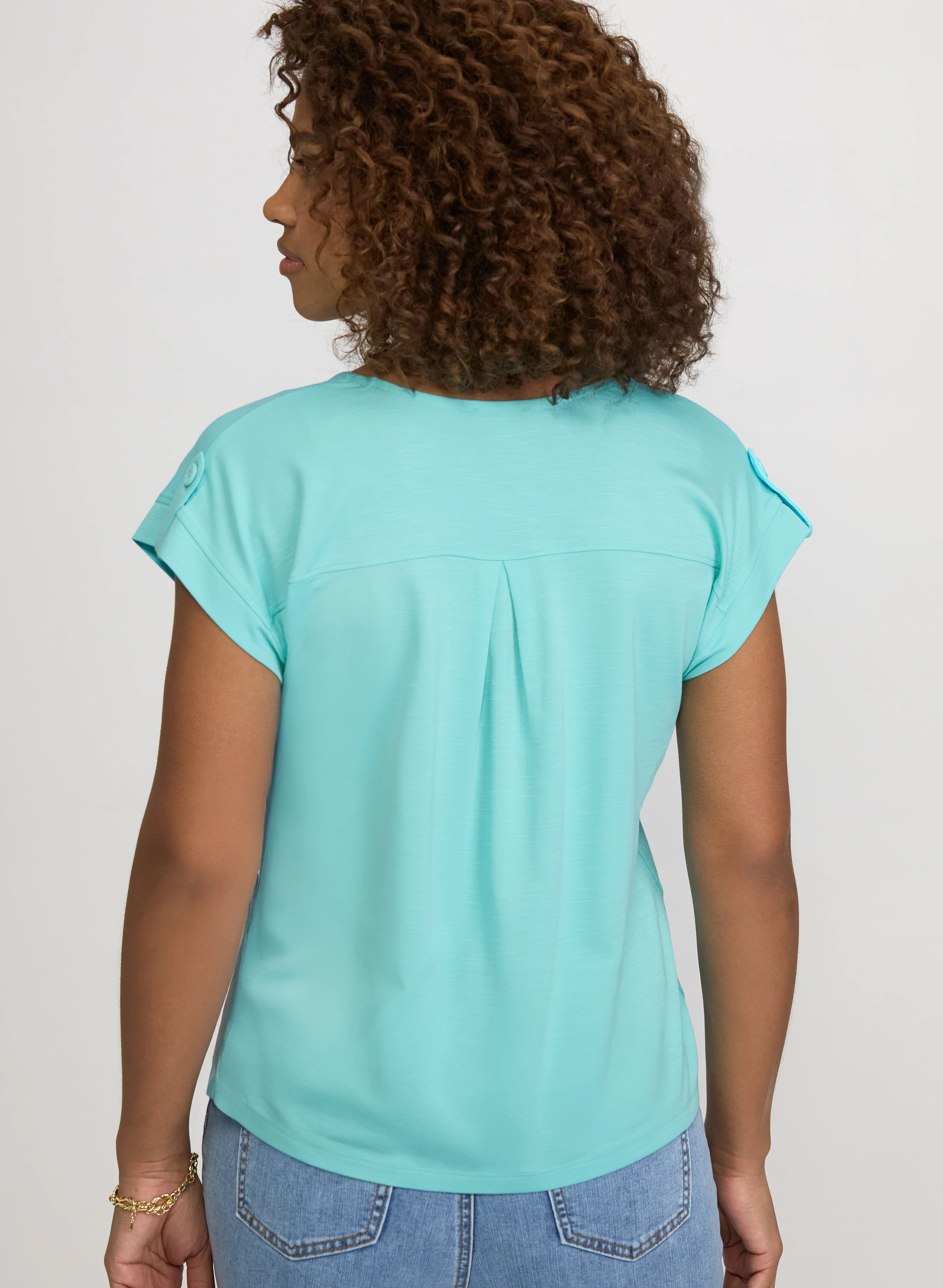 V-Neck Slub T-Shirt - Image 4