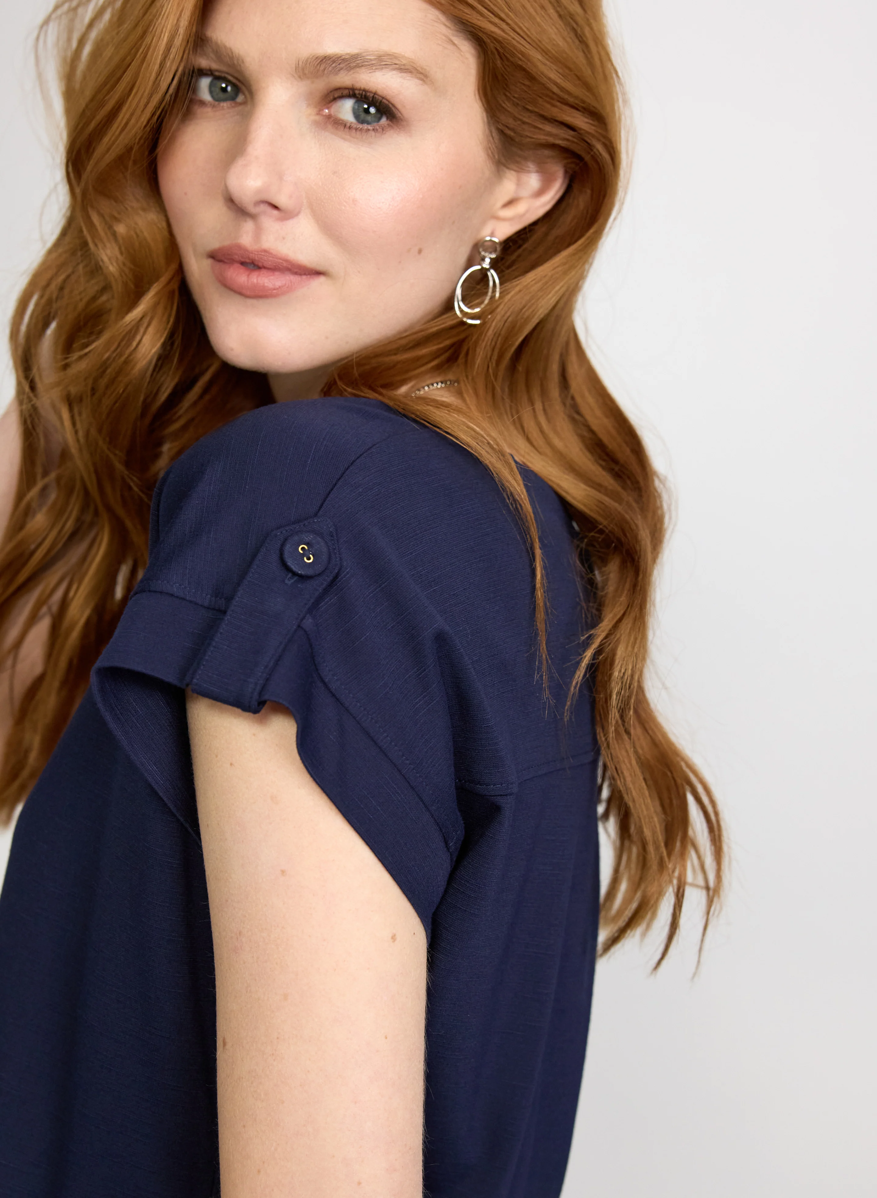 V-Neck Slub T-Shirt - Image 2