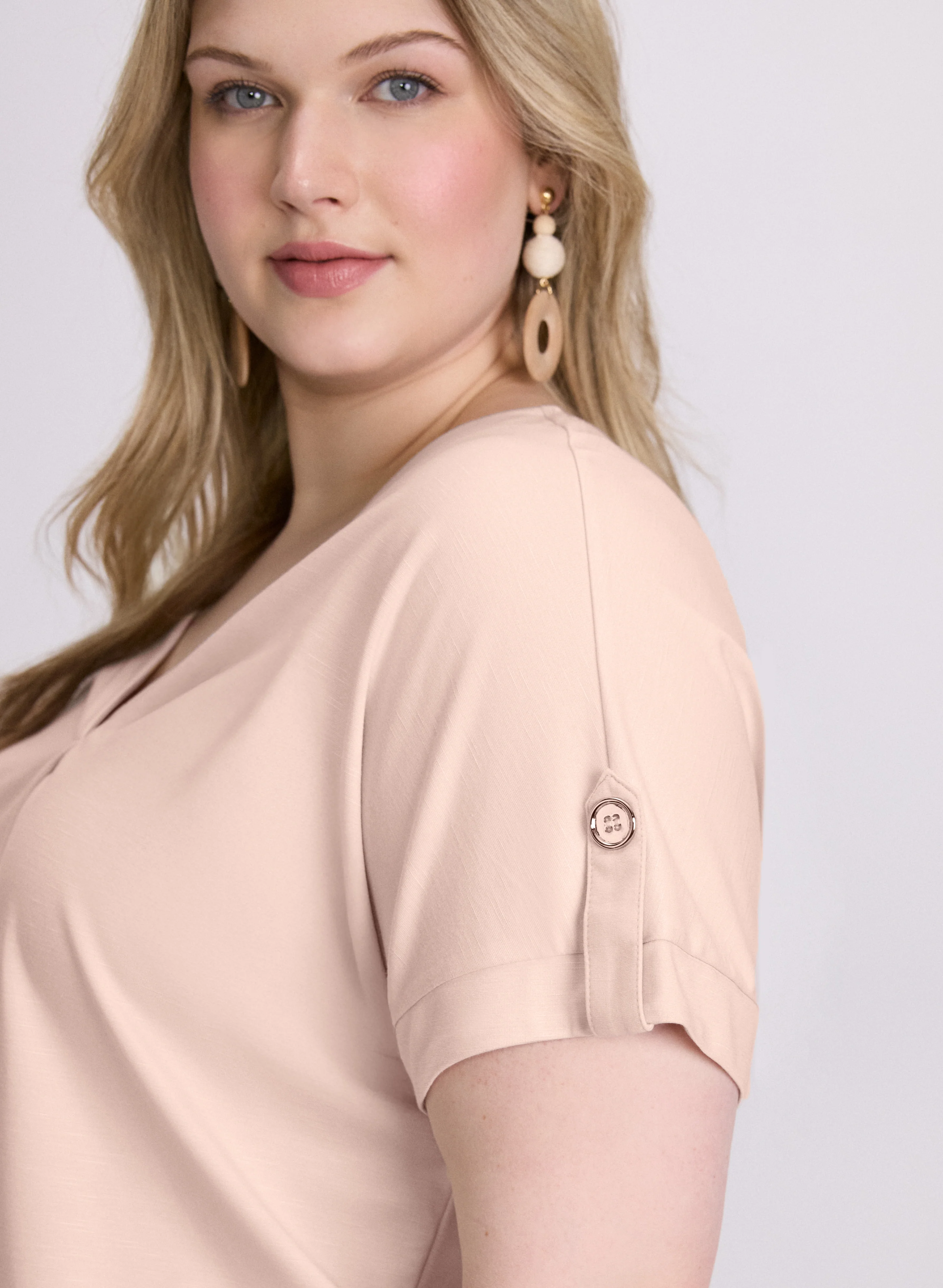 V-Neck Slub T-Shirt - Image 2