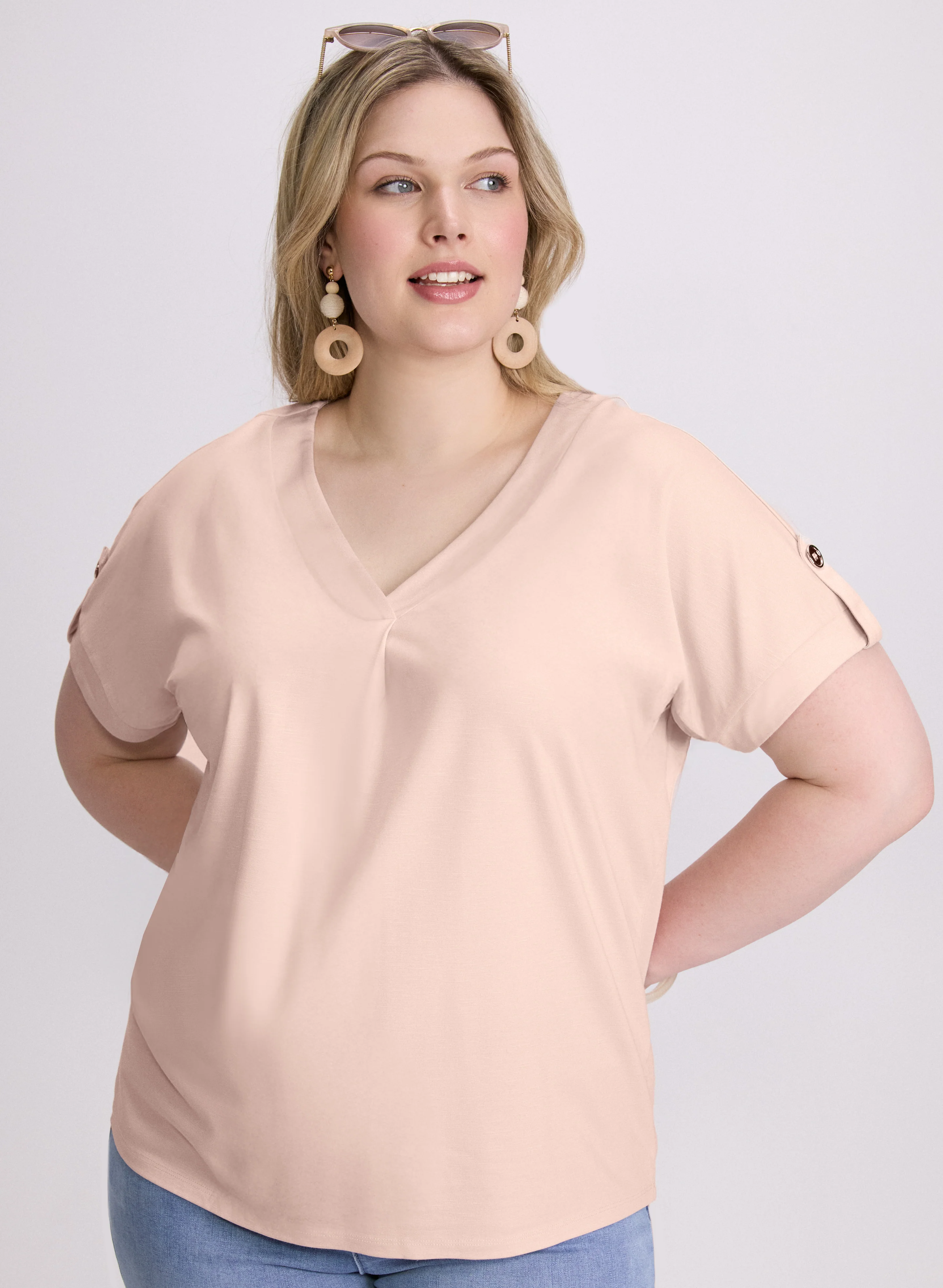 V-Neck Slub T-Shirt - Image 5