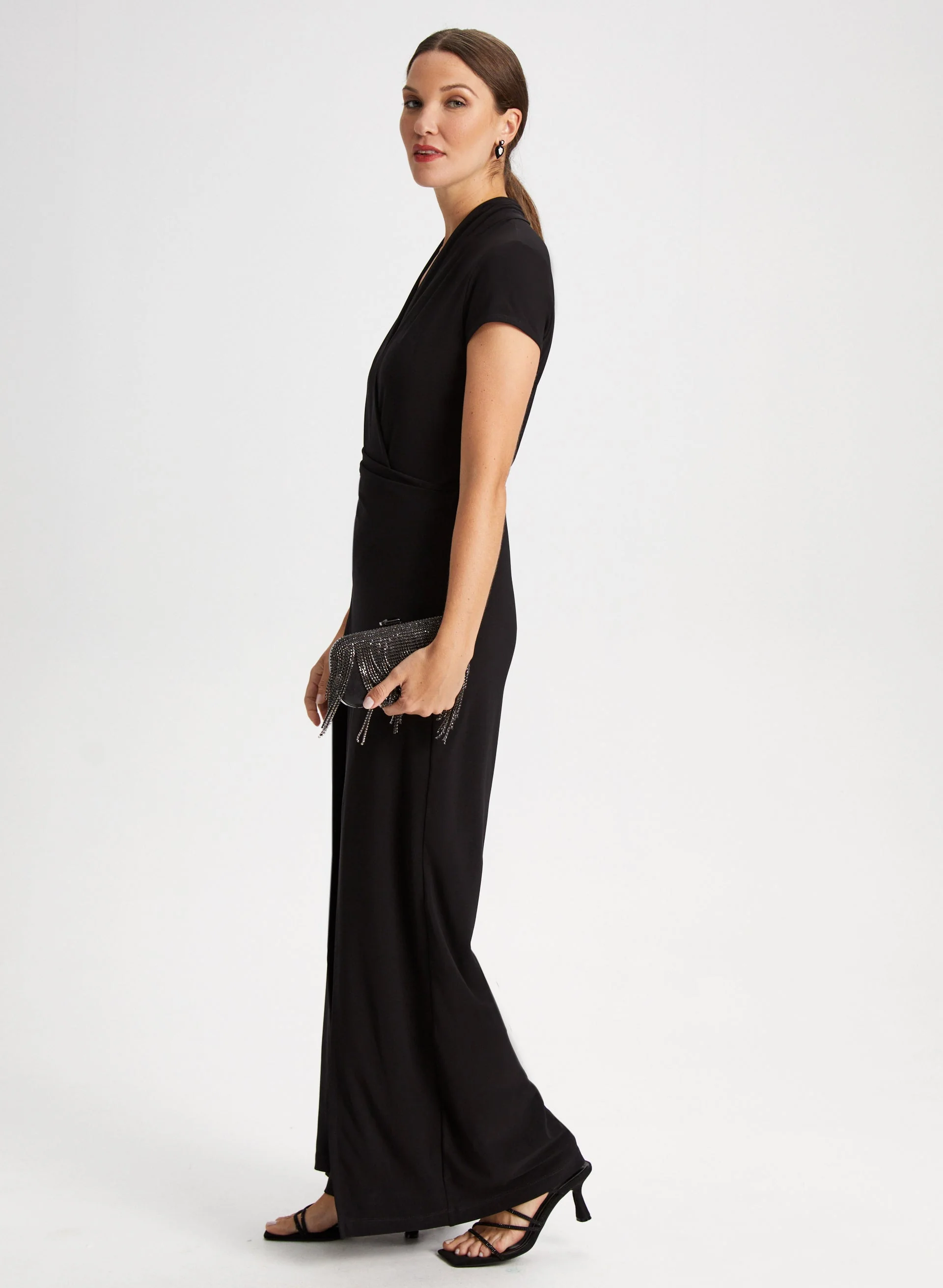 V-Neck Wide Leg Jumpsuit - Image 3