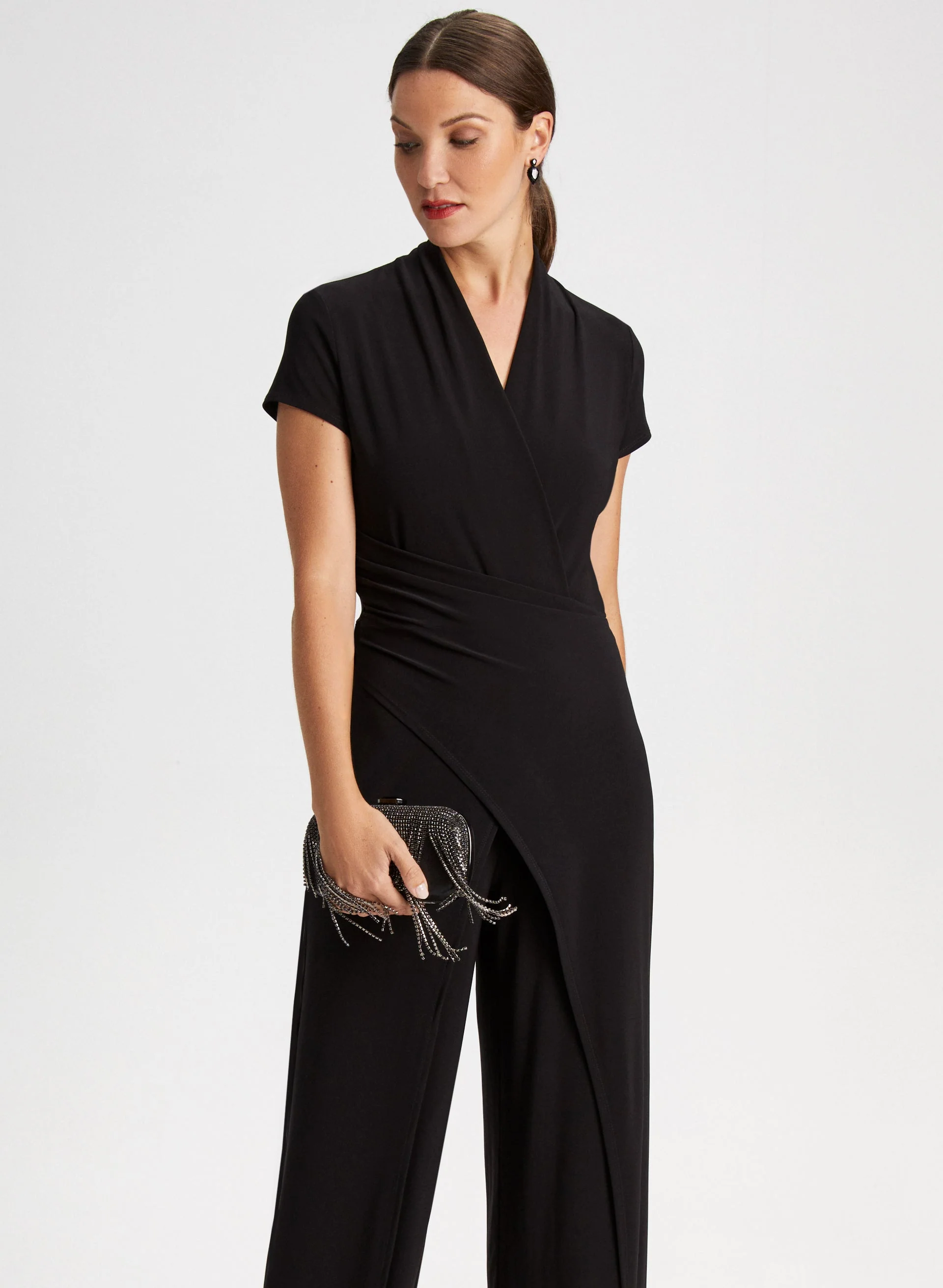 V-Neck Wide Leg Jumpsuit - Image 5