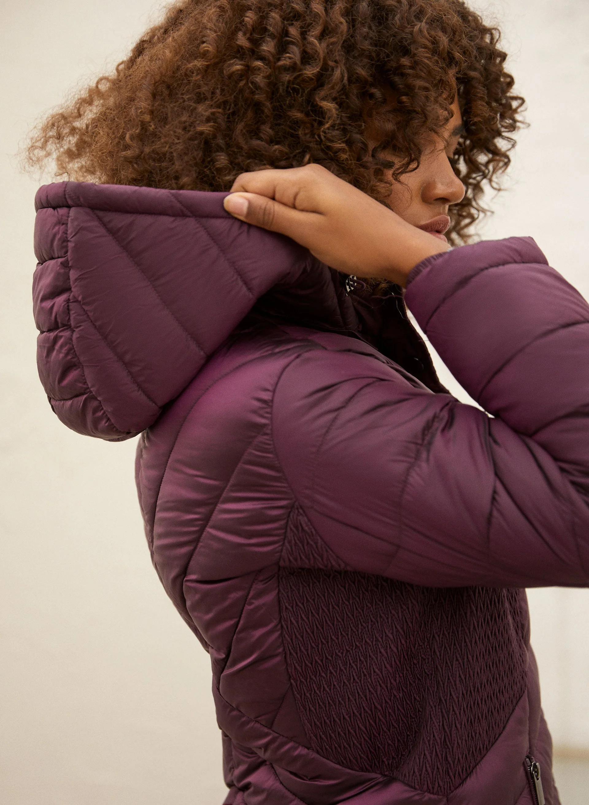 Vegan Down Quilted Coat - Image 4