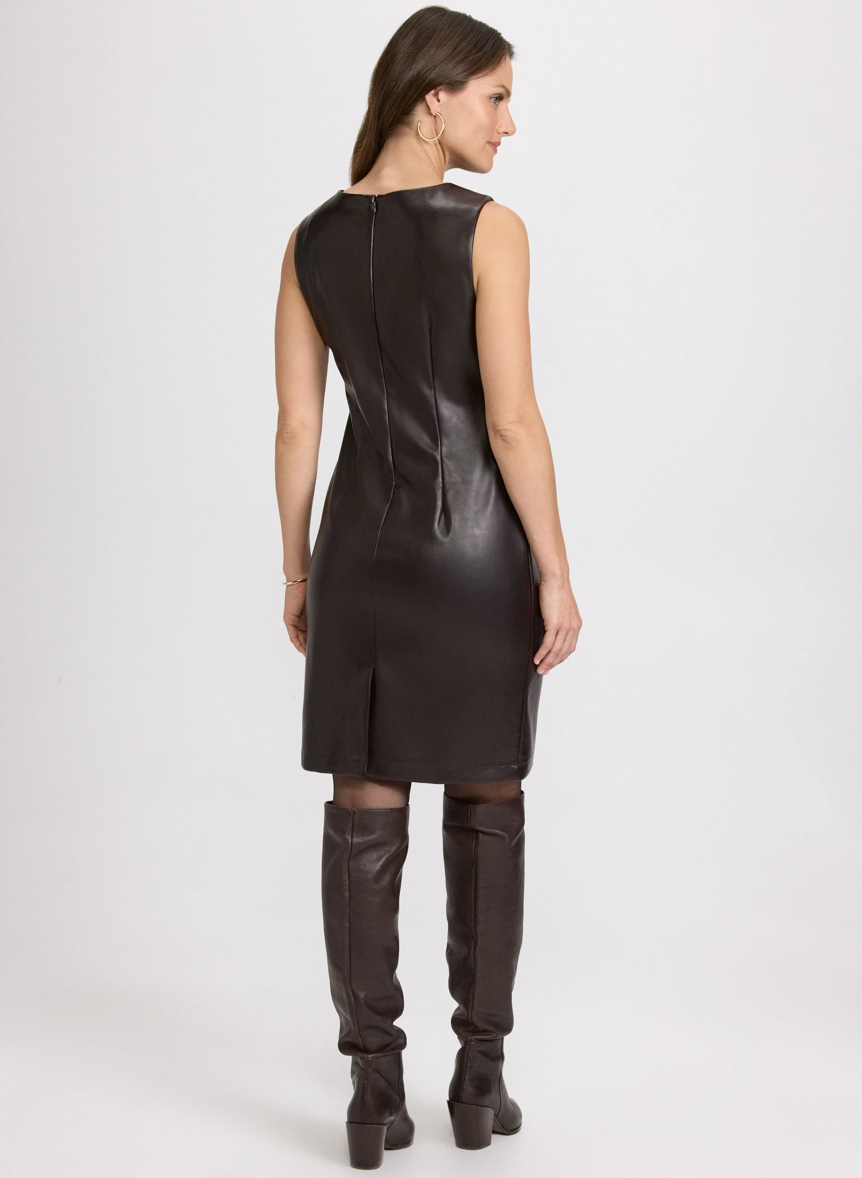 Vegan Leather Dress - Image 3