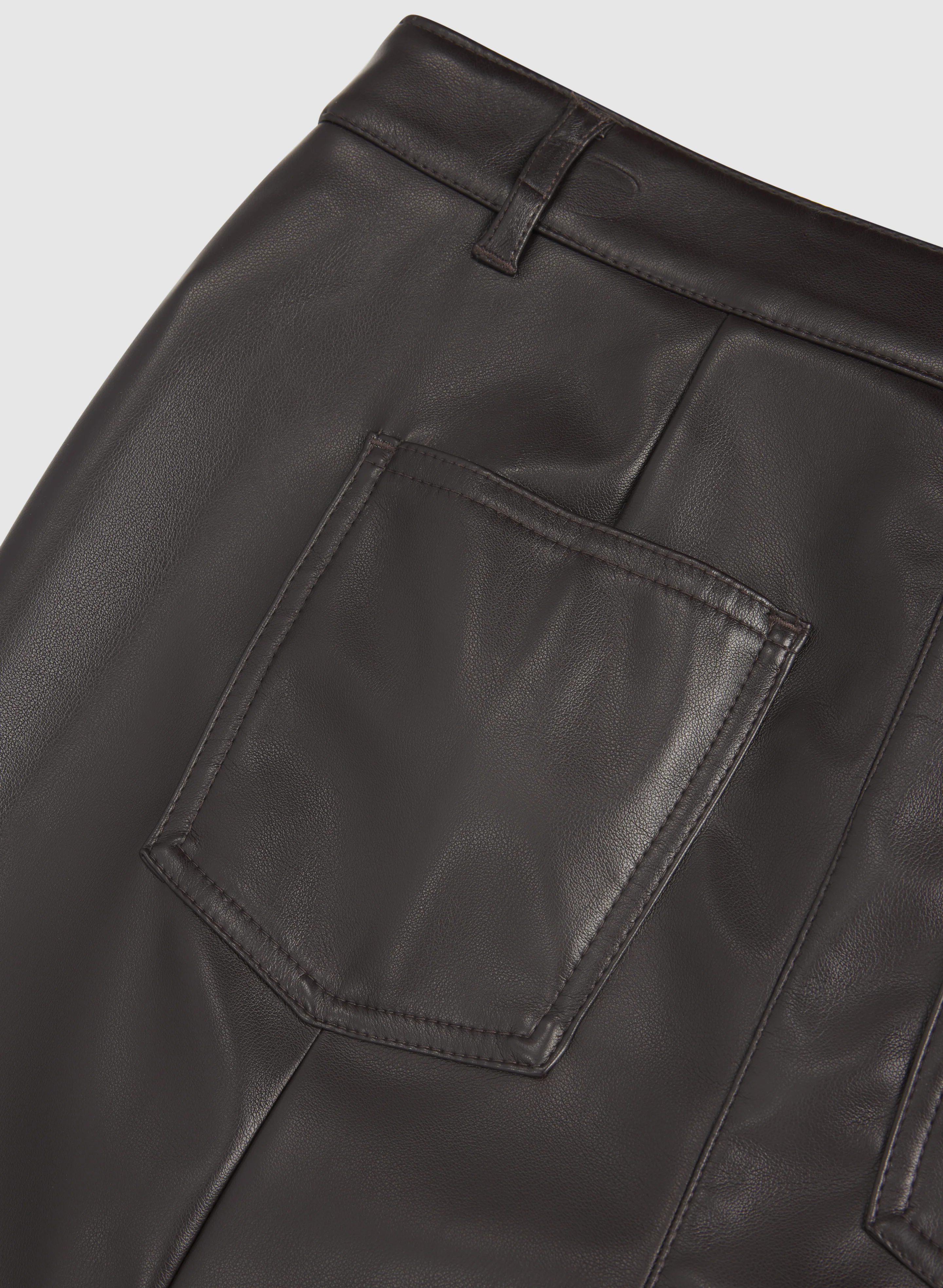 Vegan Leather Flare-Leg Pants - Image 7