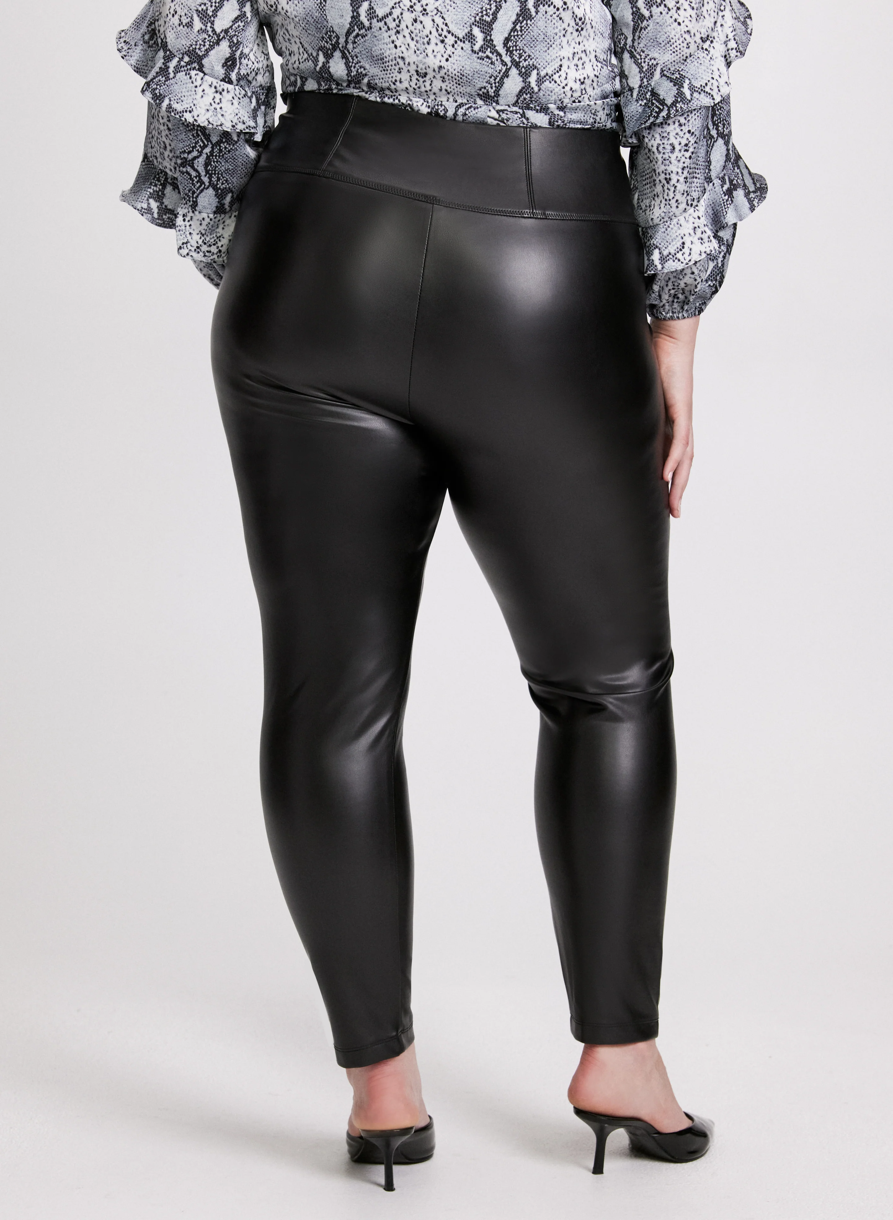 Chloe Fit Vegan Leather Leggings - Image 2