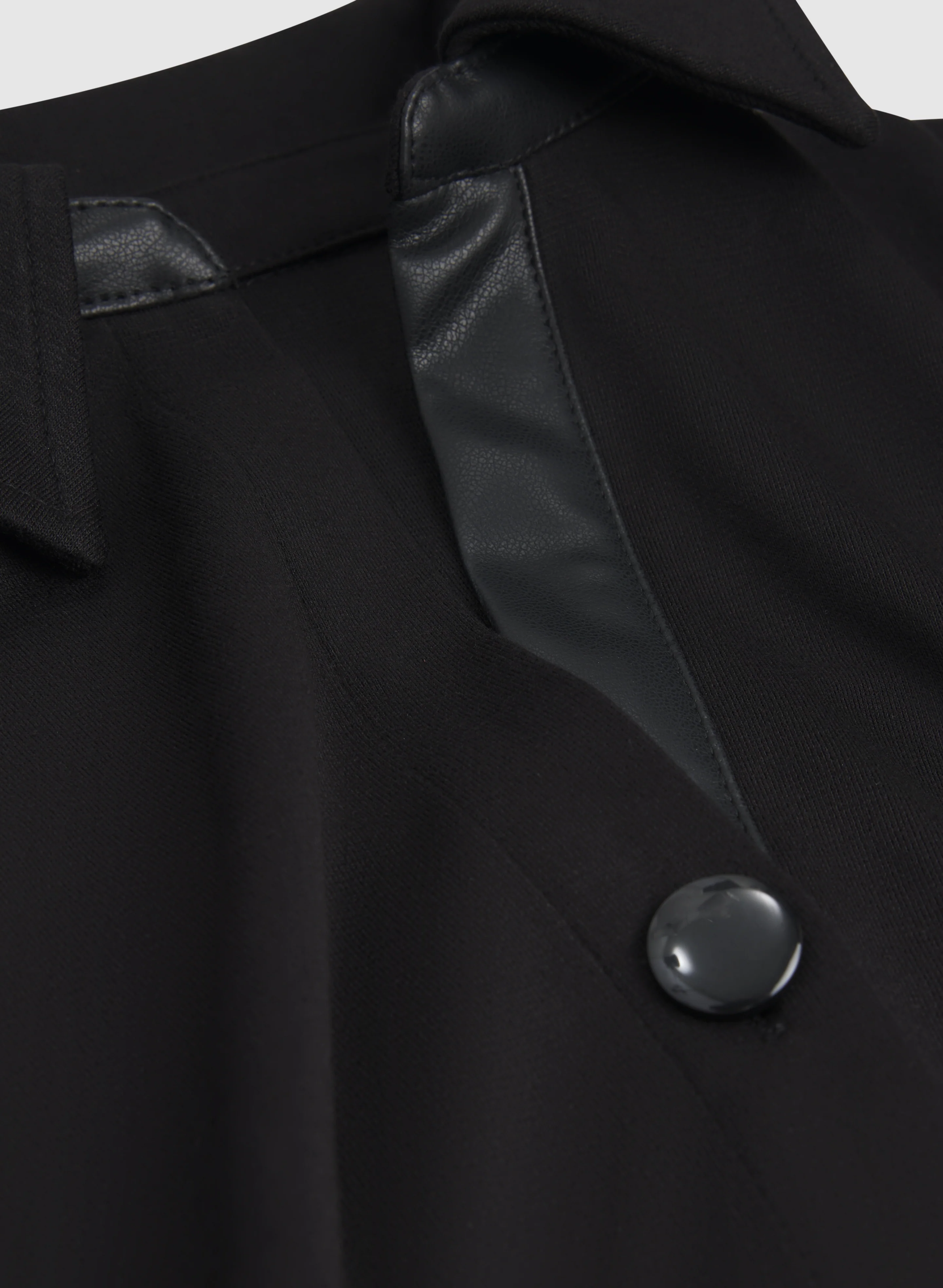 Vegan Leather Trim Top - Image 7