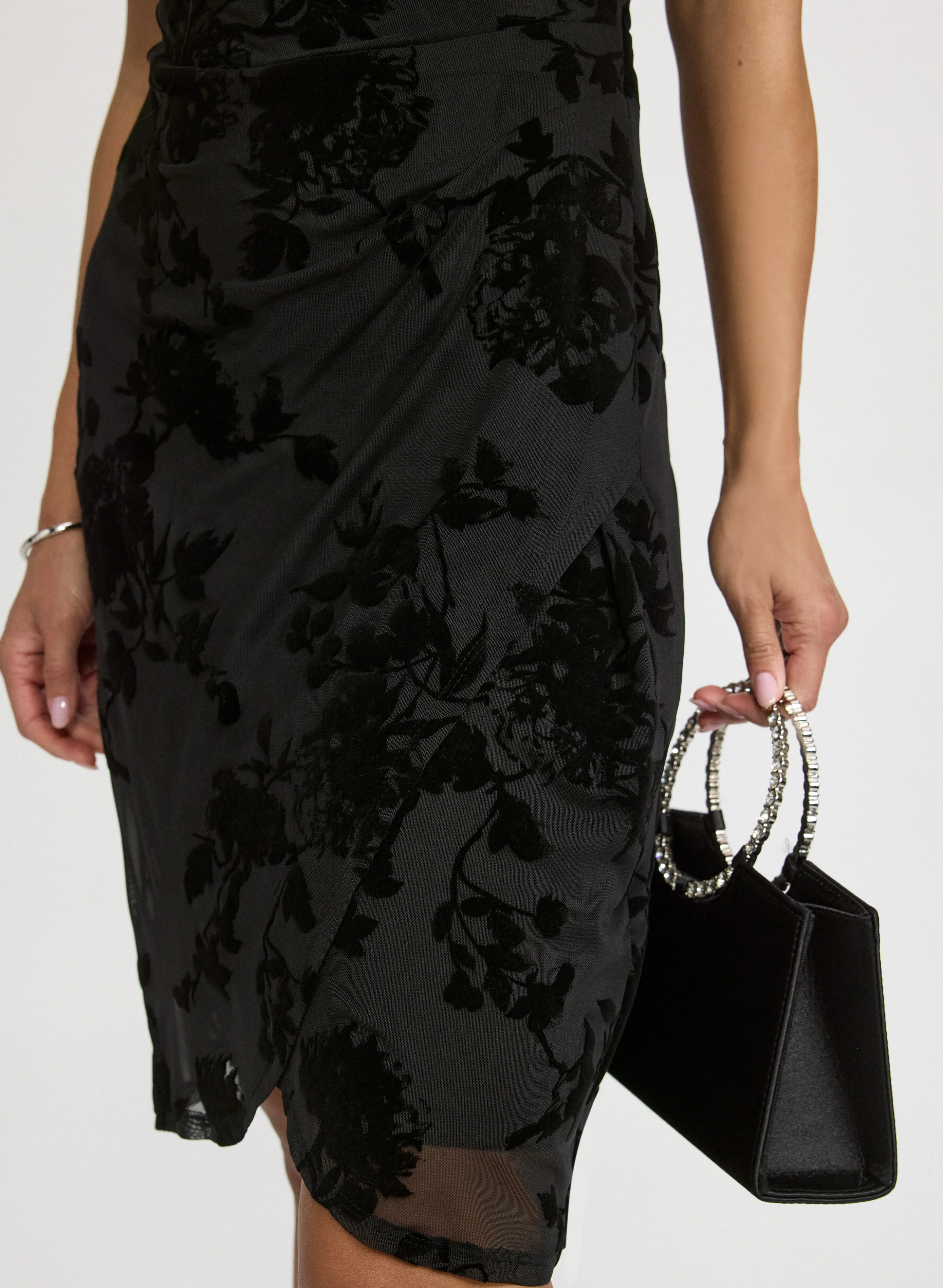 Velvet Flocked Dress - Image 4