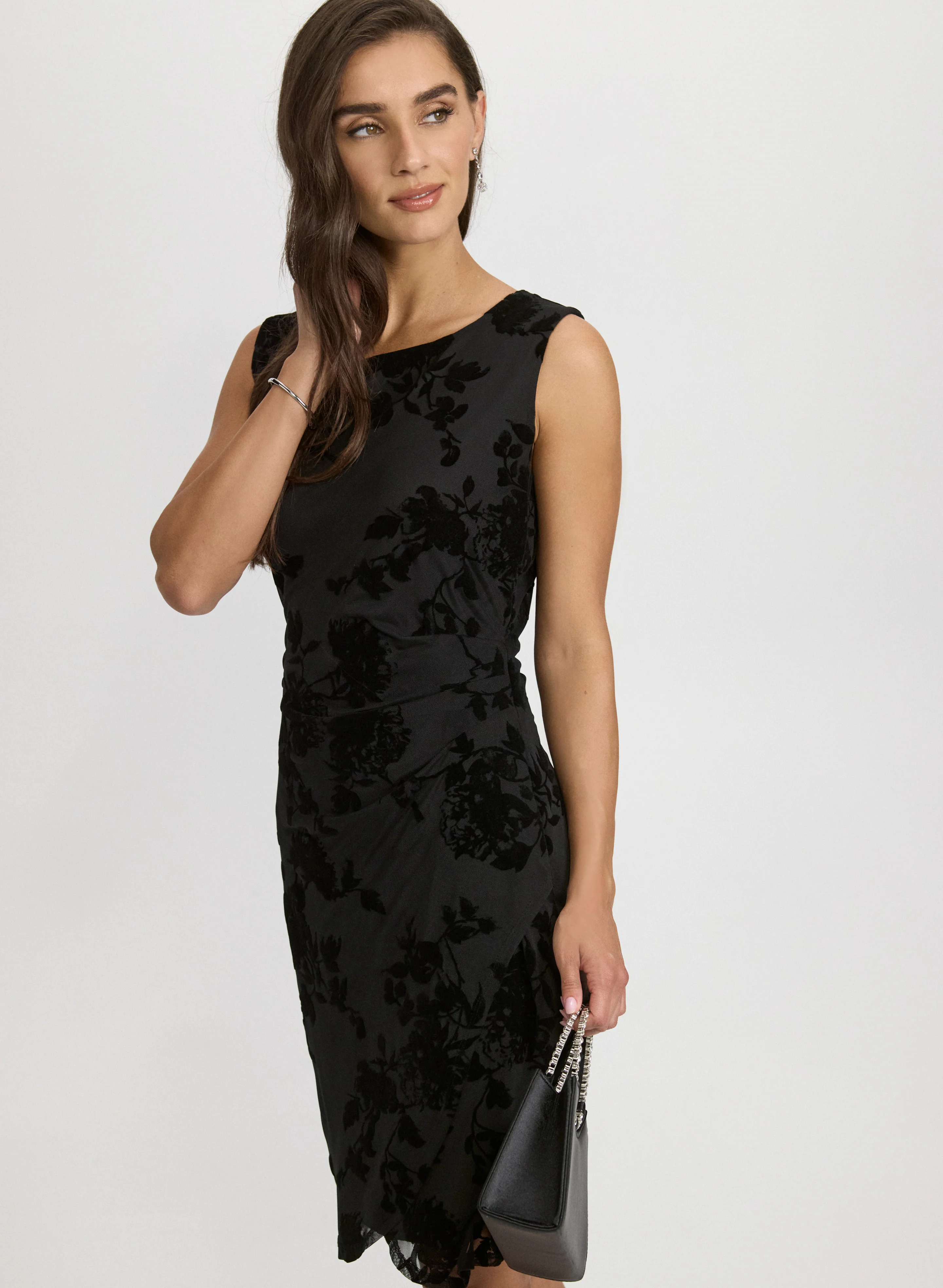 Velvet Flocked Dress - Image 5