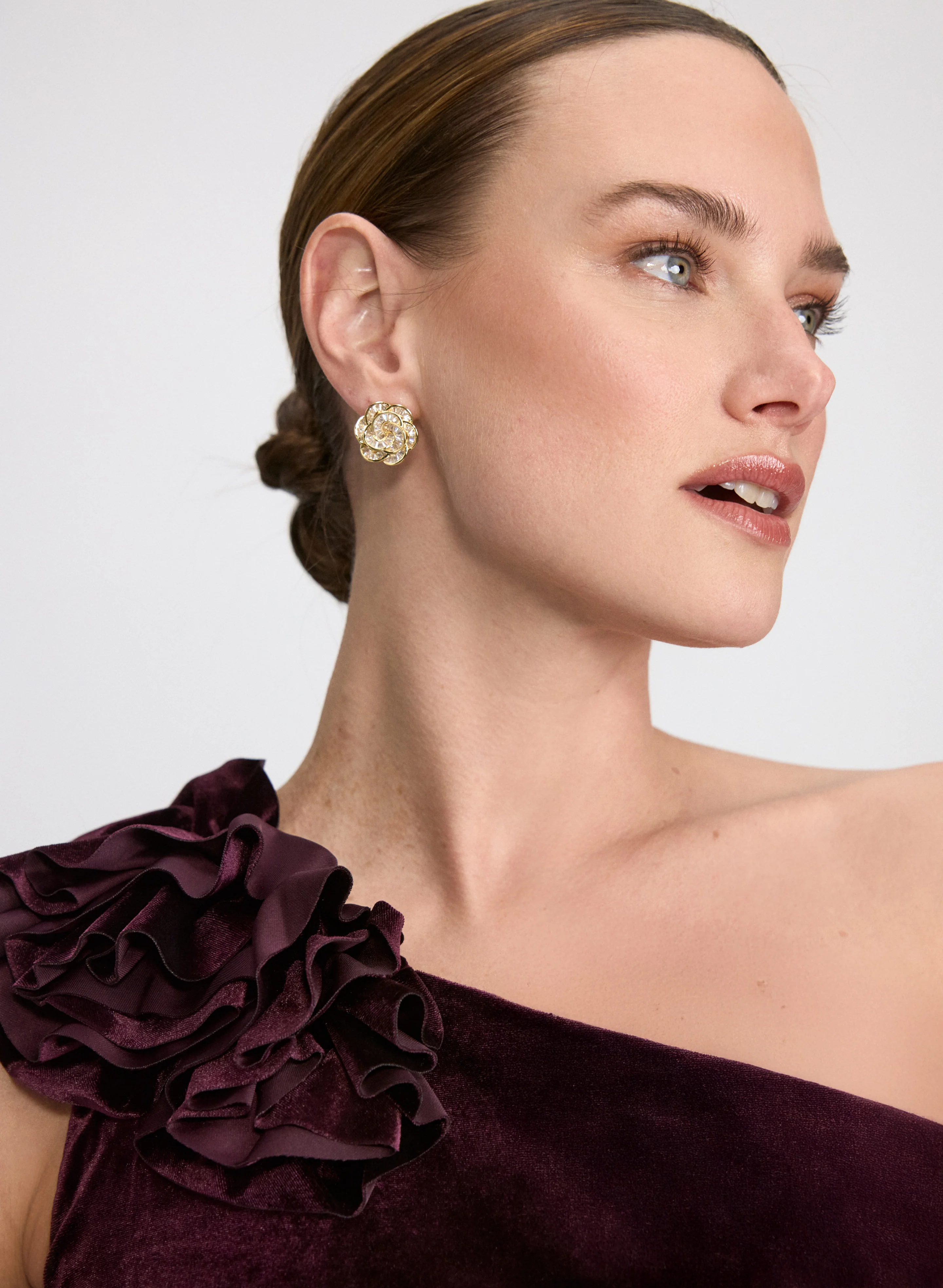 Velvet One-Shoulder Dress - Image 3