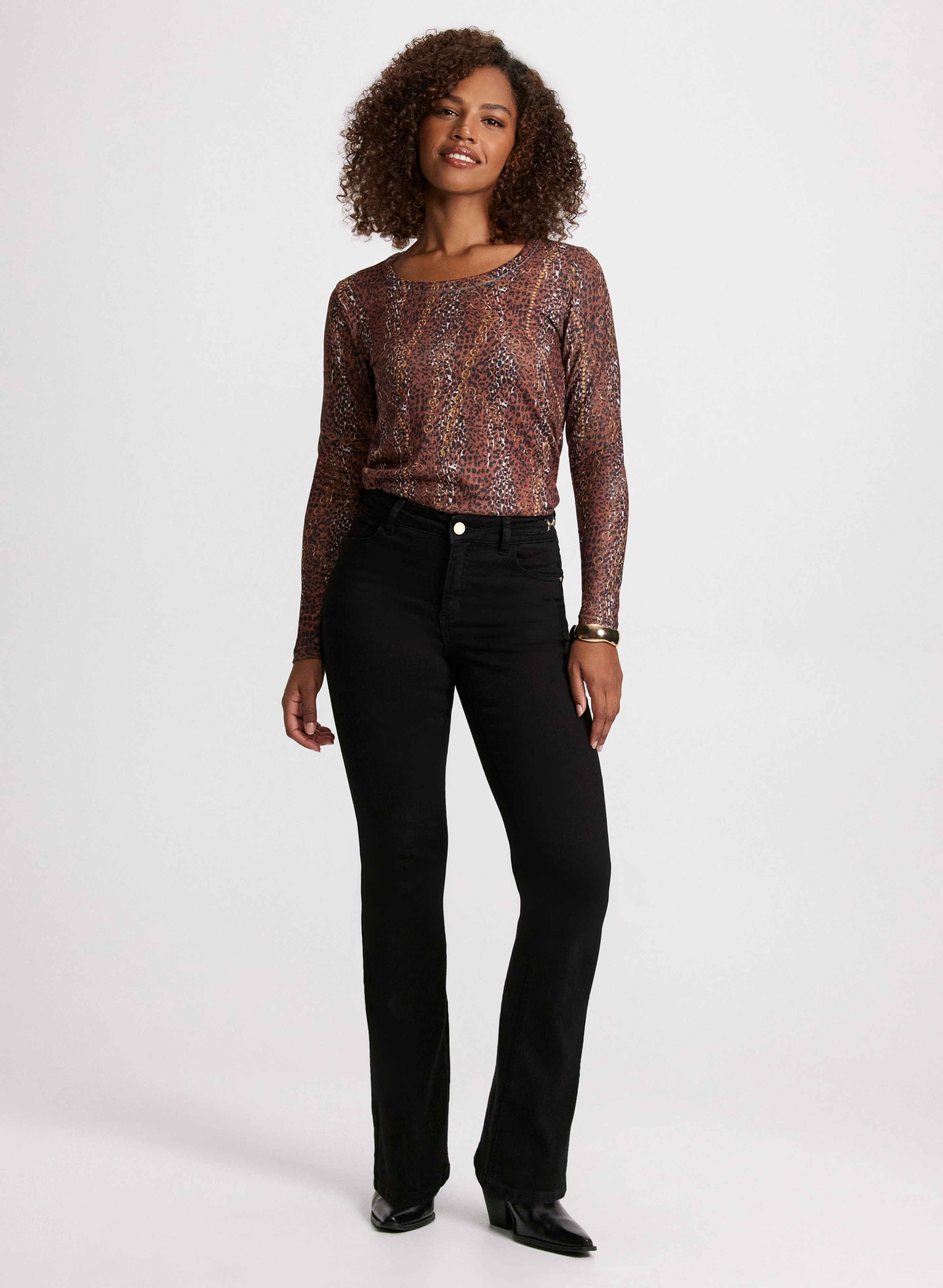 Vex- Animal & Chain Print Top - Image 3