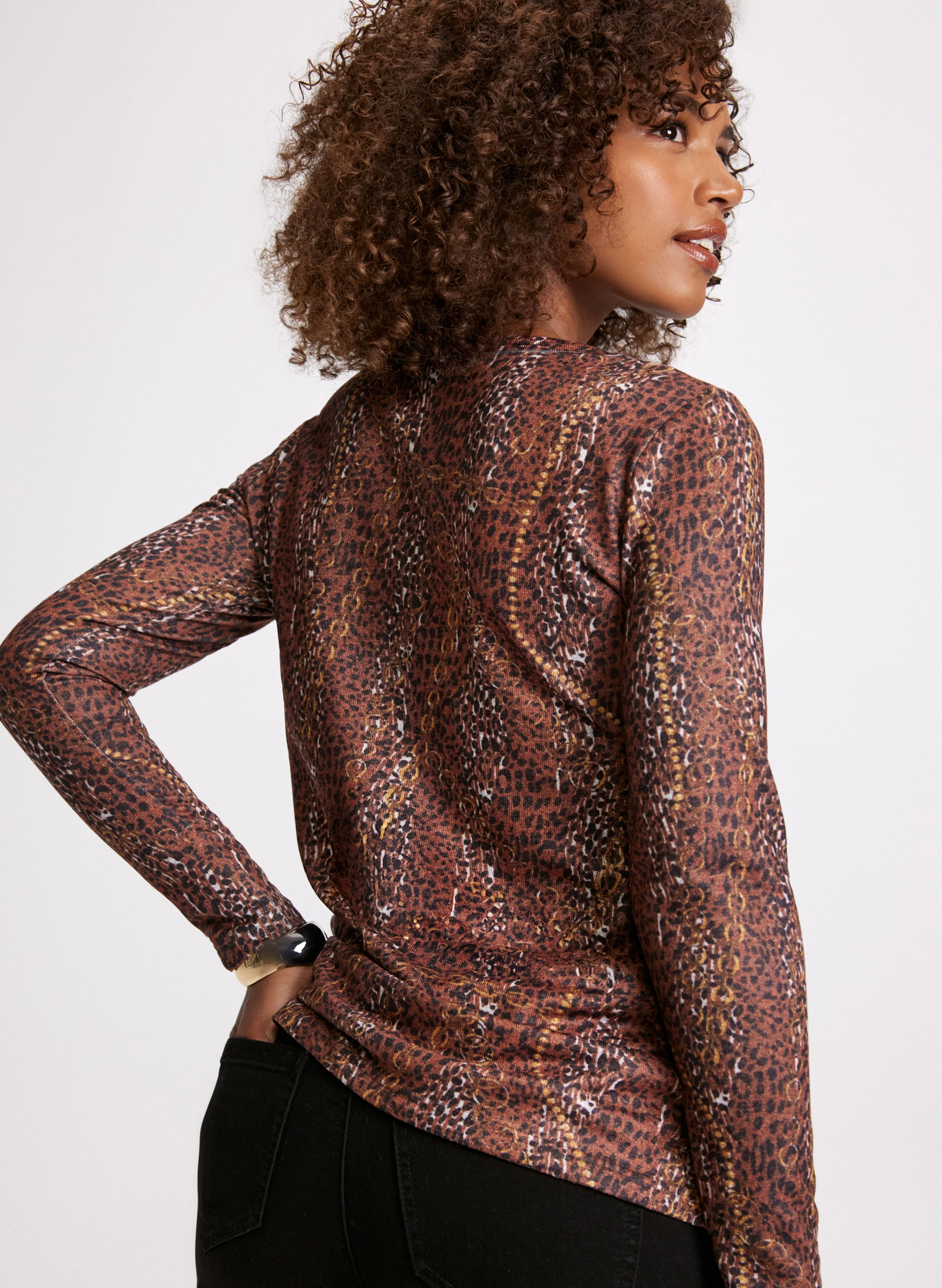 Vex- Animal & Chain Print Top - Image 4