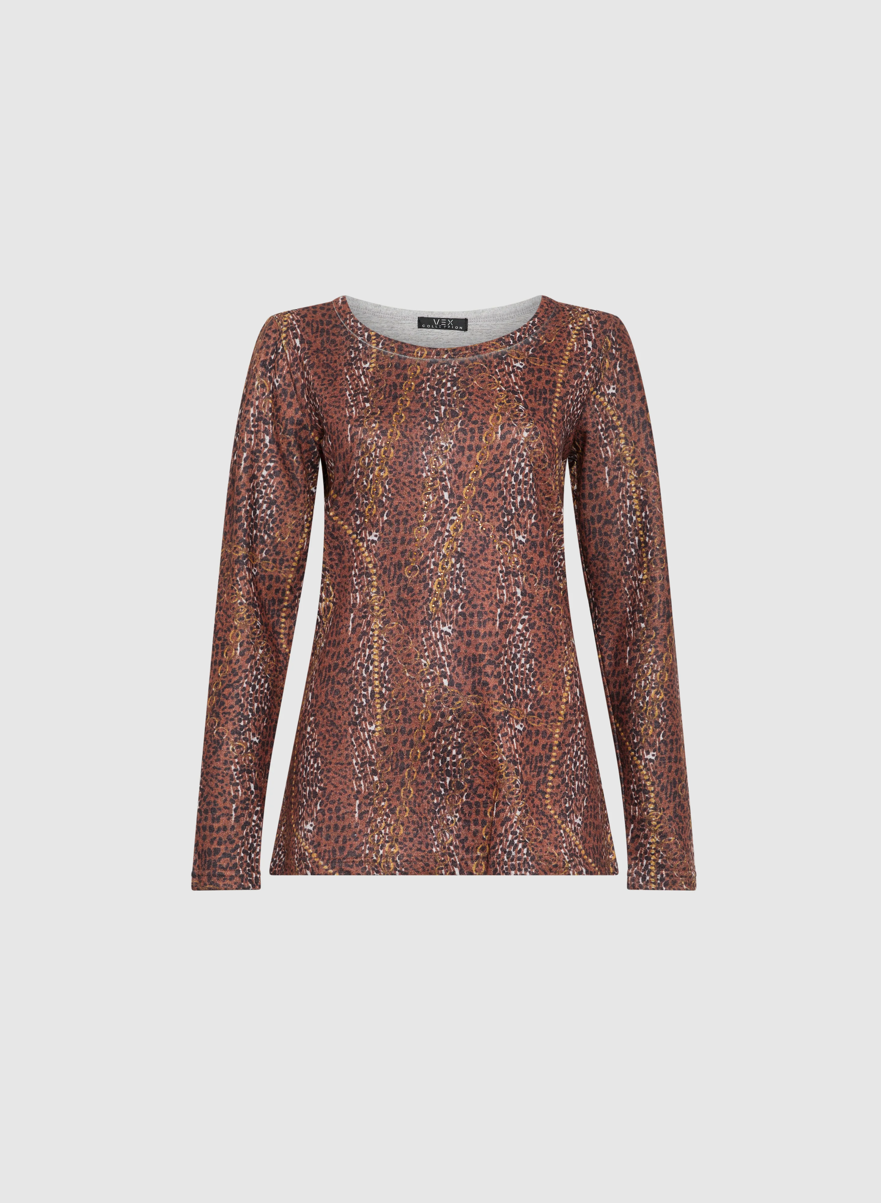 Vex- Animal & Chain Print Top - Image 6