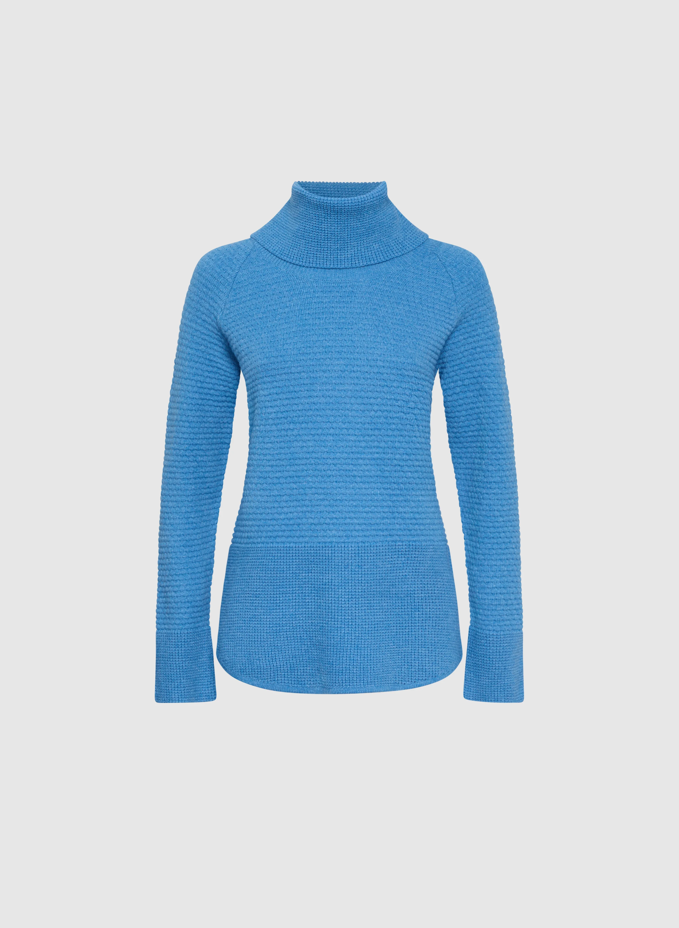 Waffle Knit Cowl Neck Sweater - Image 6
