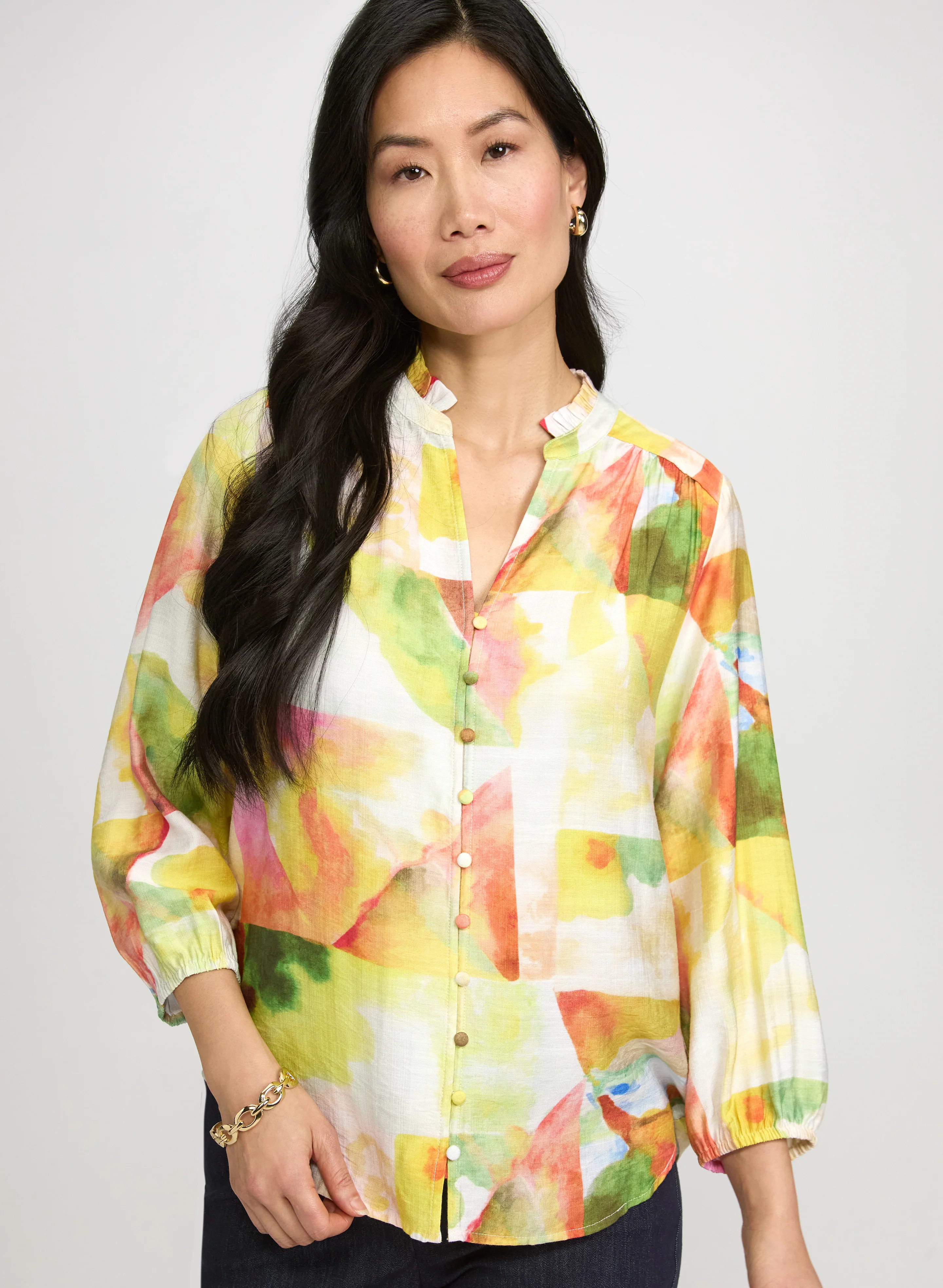 Water Colour Print Blouse