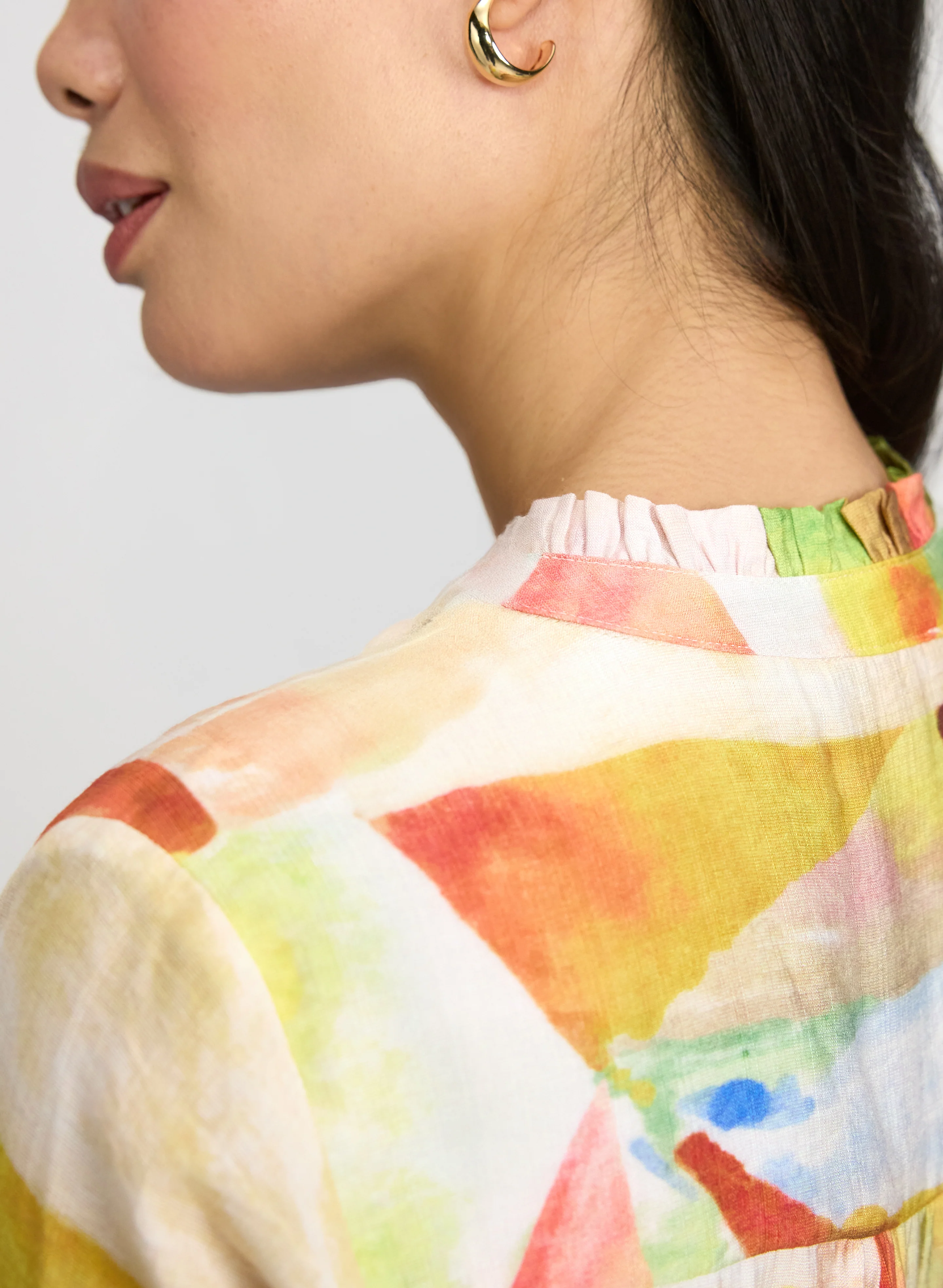 Water Colour Print Blouse - Image 6