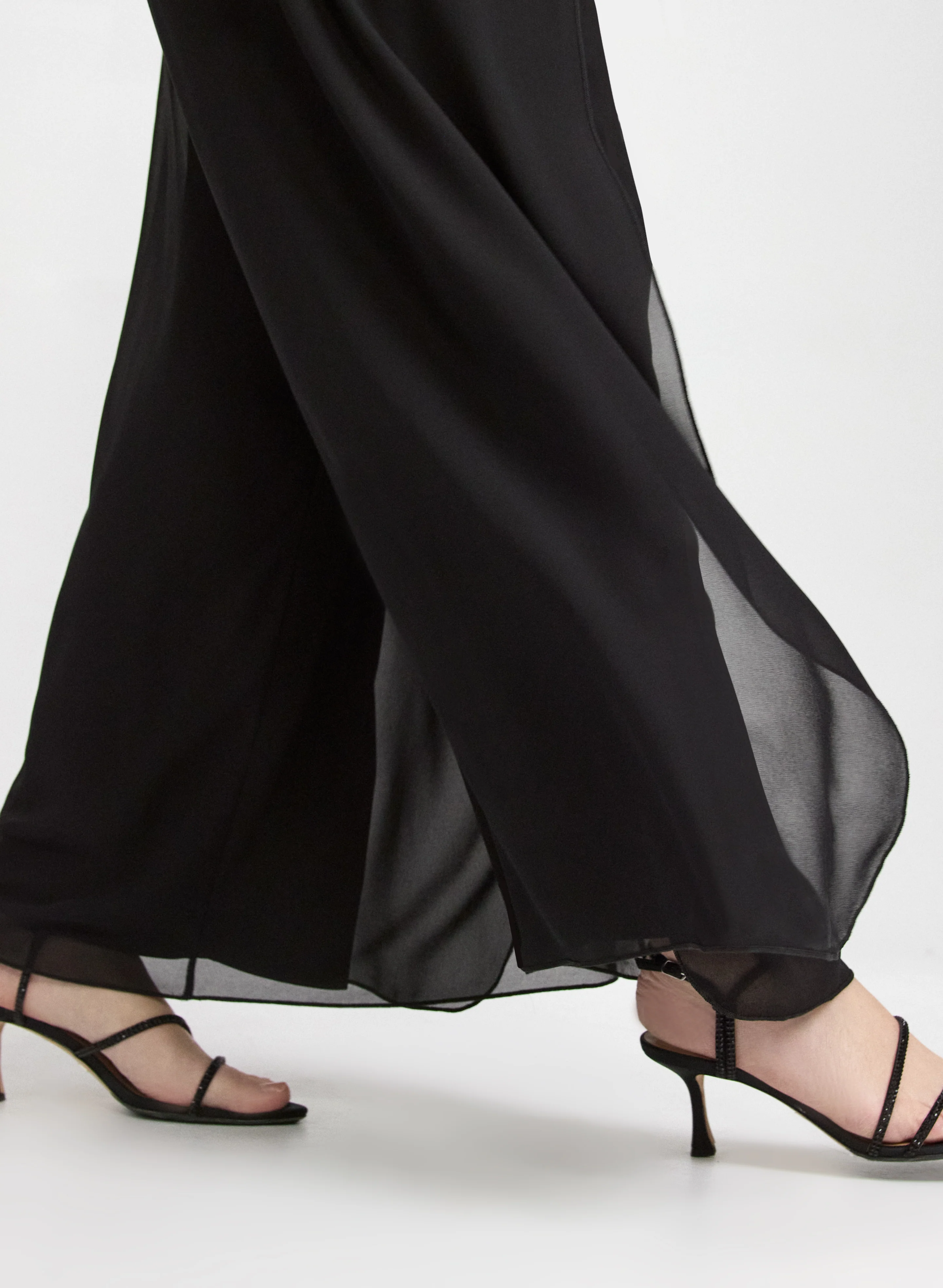 Wide-Leg Chiffon Pants - Image 5