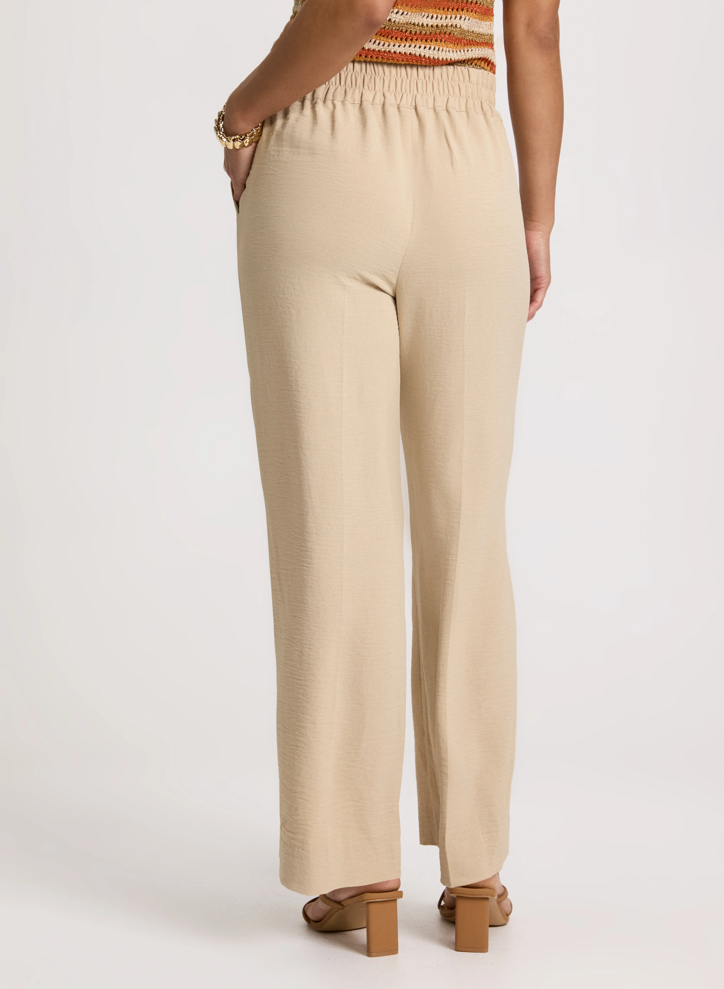 Wide-Leg Crepe Pants - Image 2