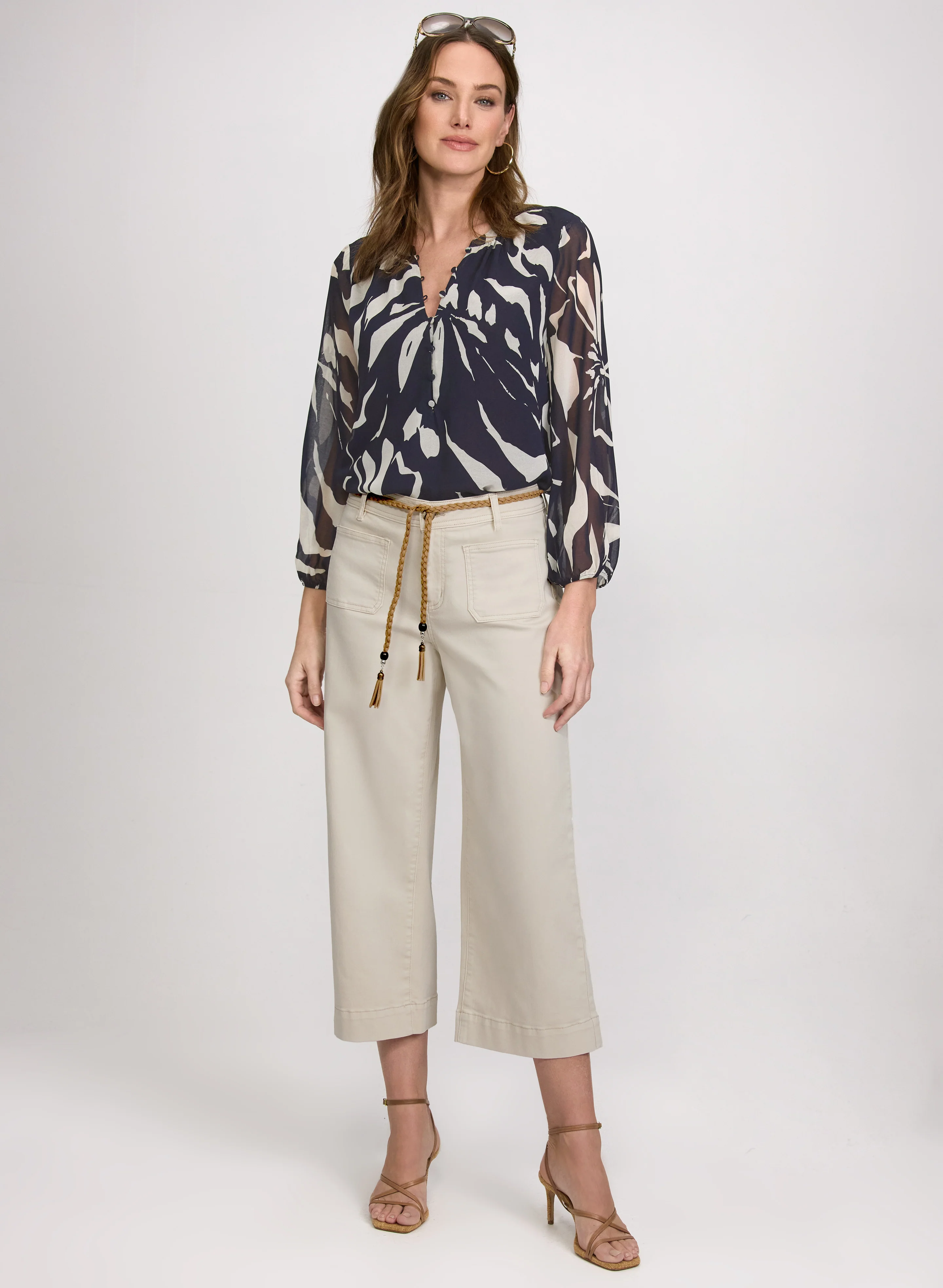 Wide-Leg Denim Capris - Image 5