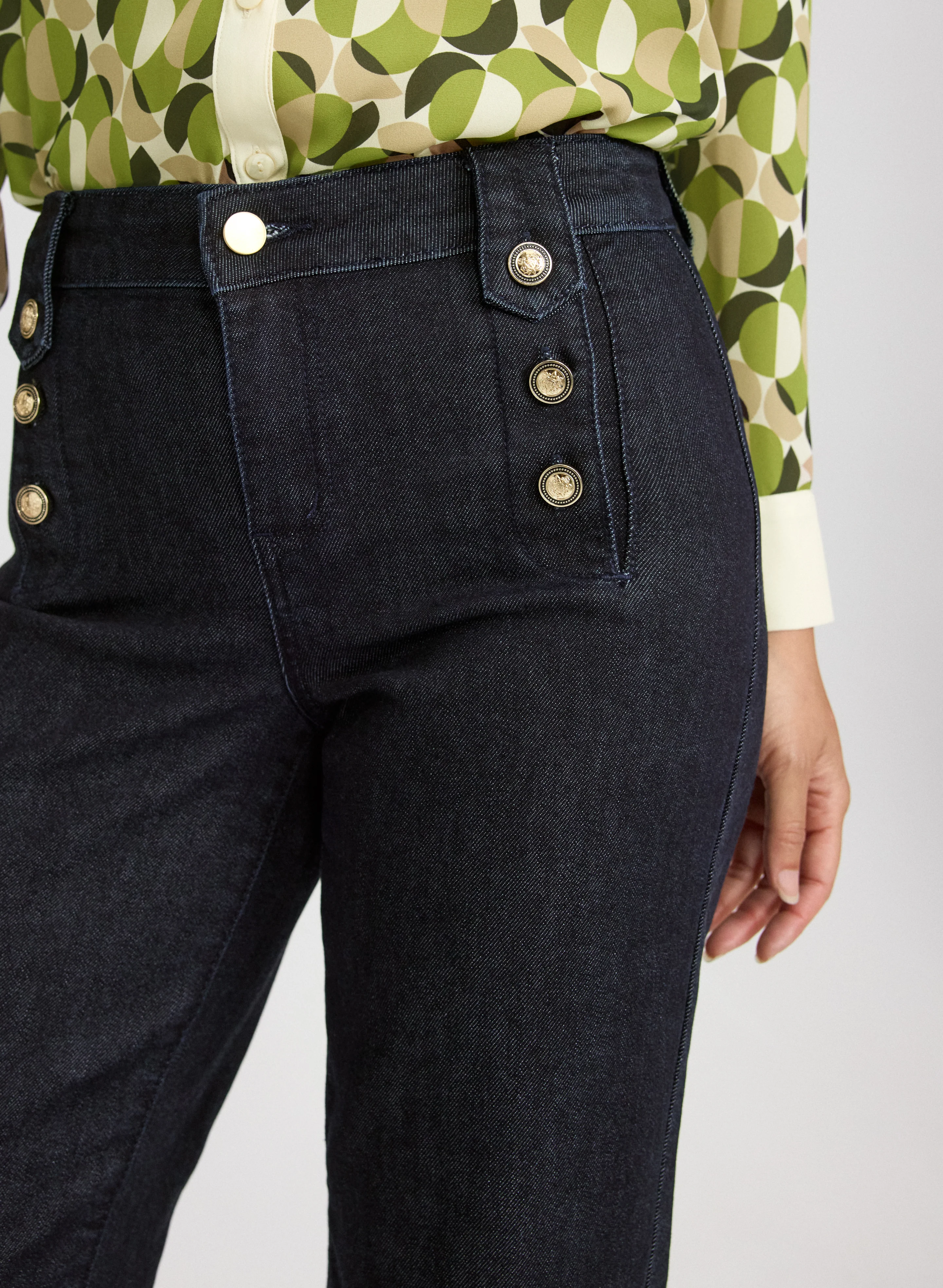 Wide-Leg Denim Pants - Image 2
