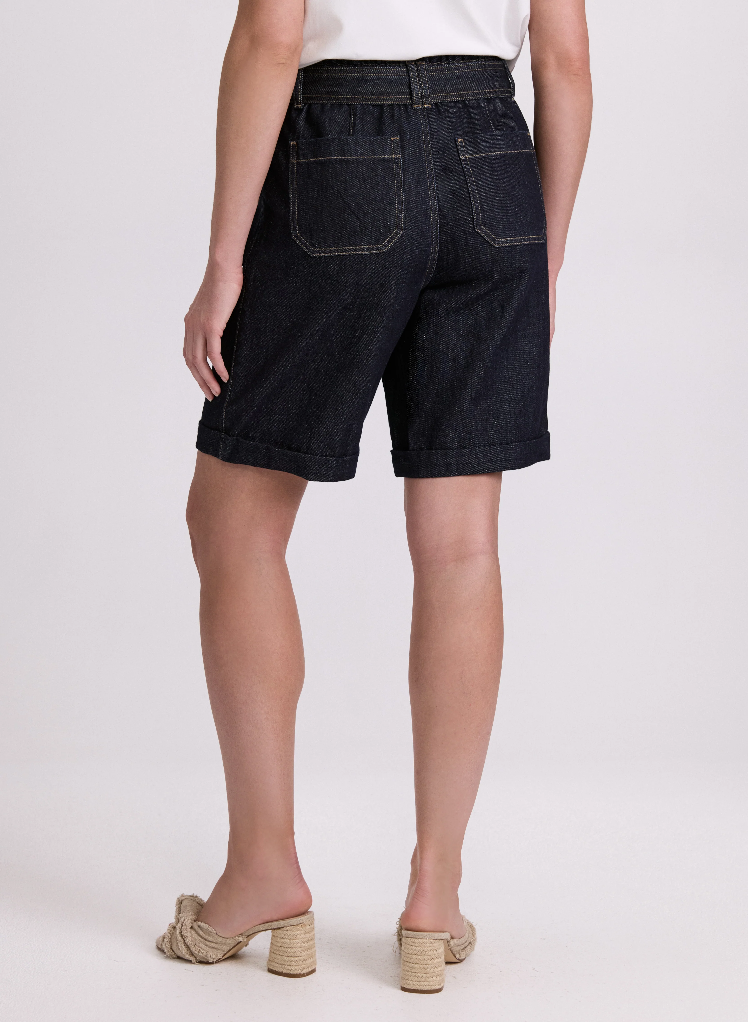 Wide-Leg Jean Shorts - Image 2