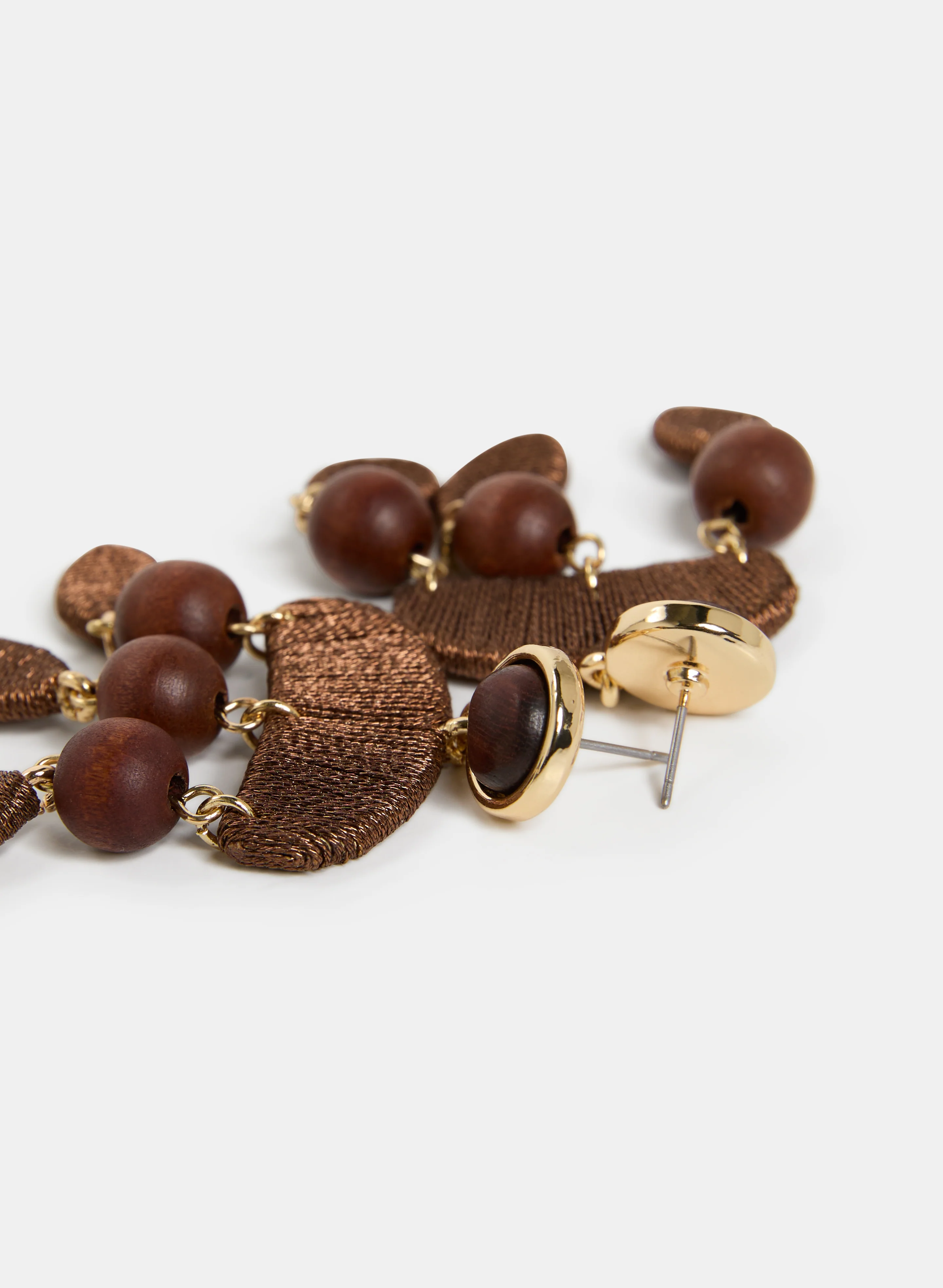 Wood Drop Earrings - Image 2