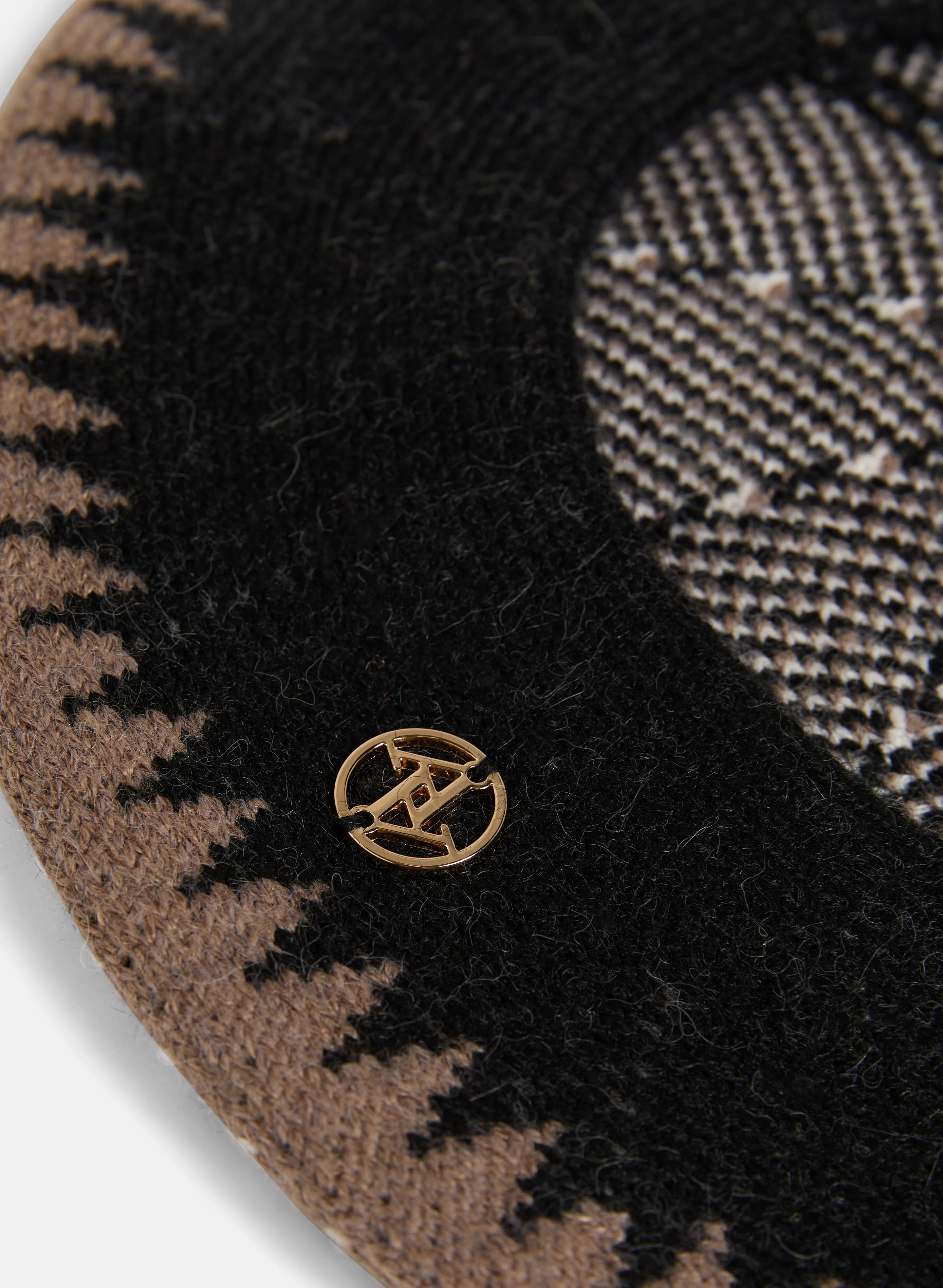 Wool Three-Tone Beret - Image 3