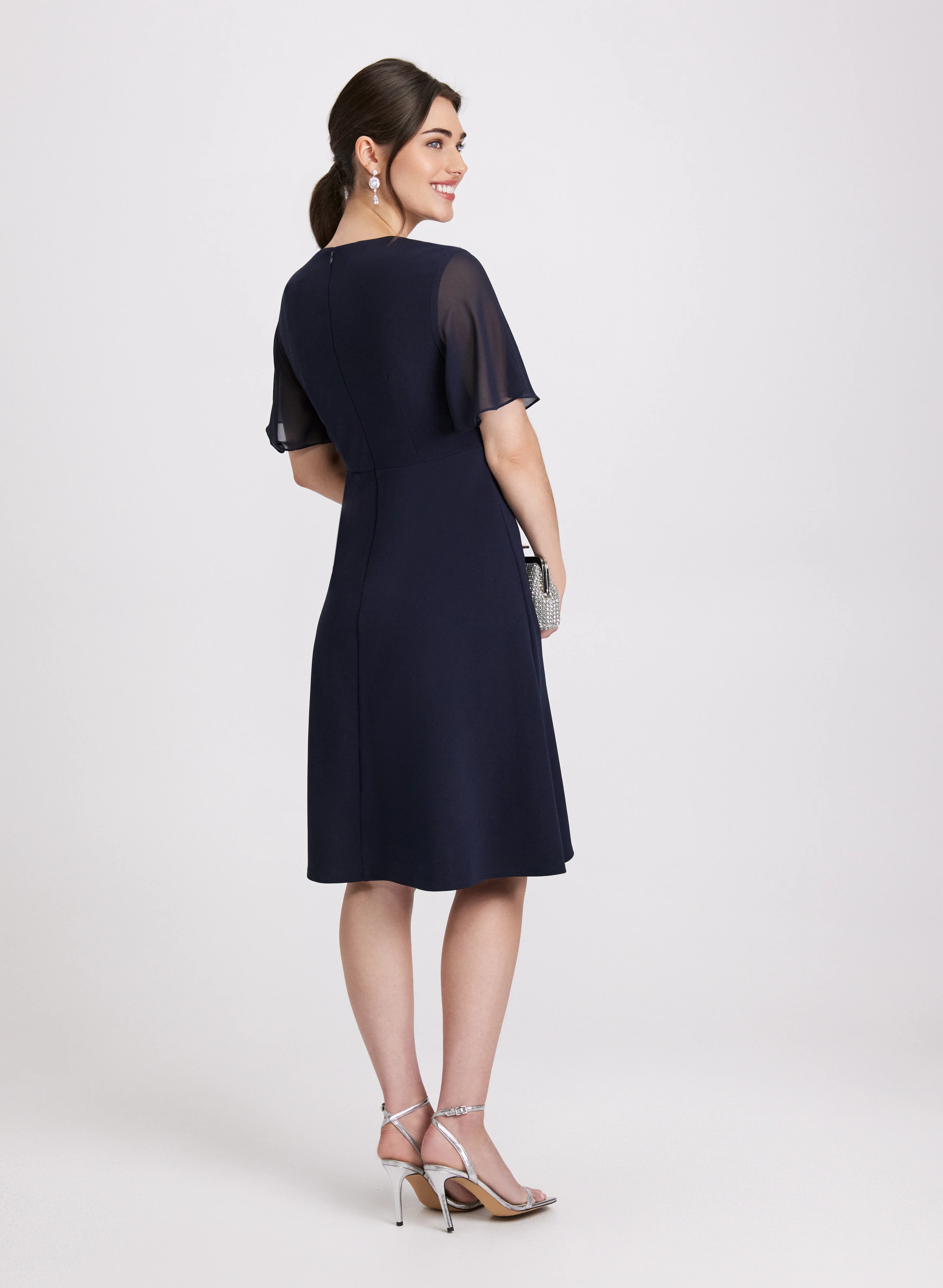 Wrap-Over Chiffon Dress - Image 4