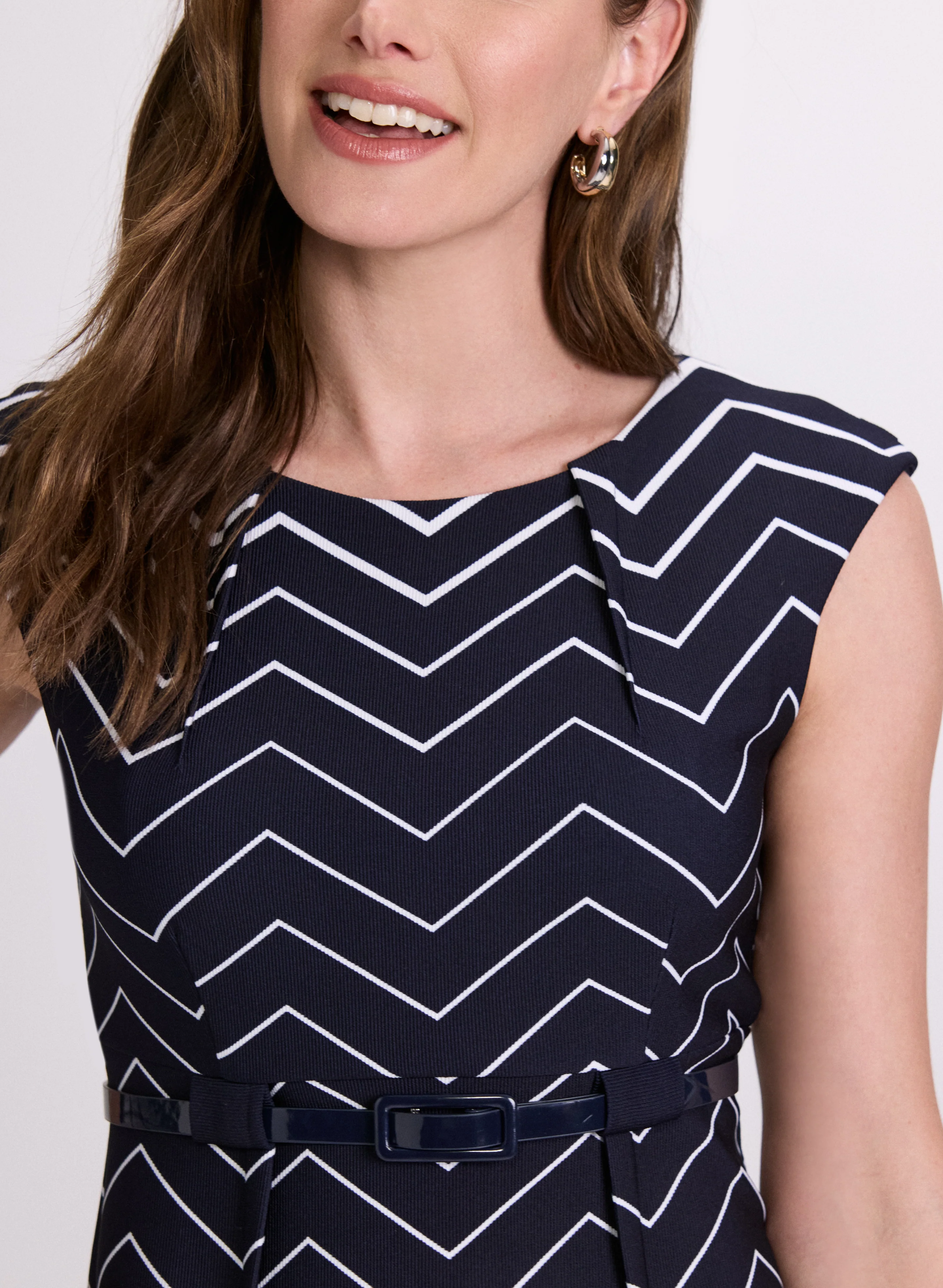 Zig-Zag Print Dress - Image 5