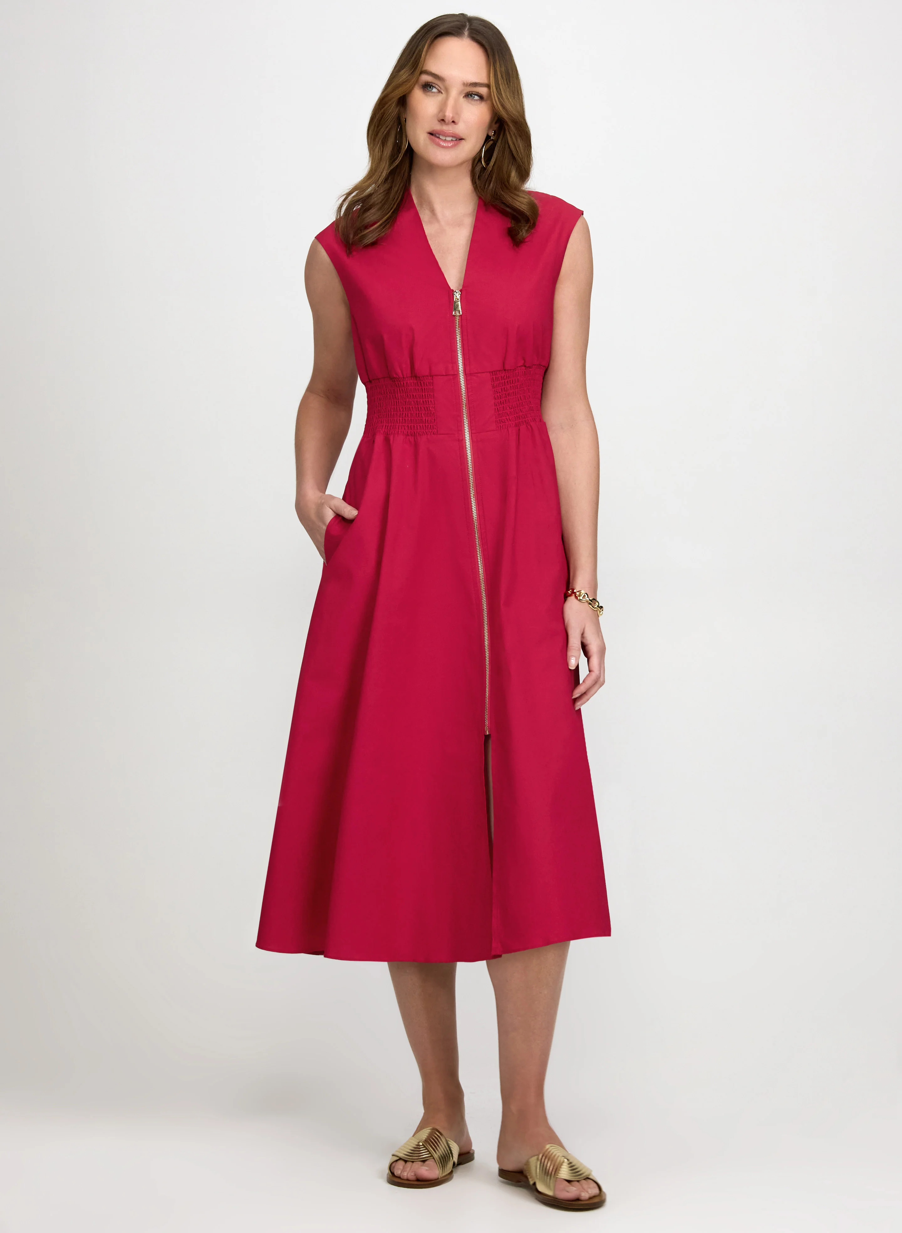 Zip Fit & Flare Dress